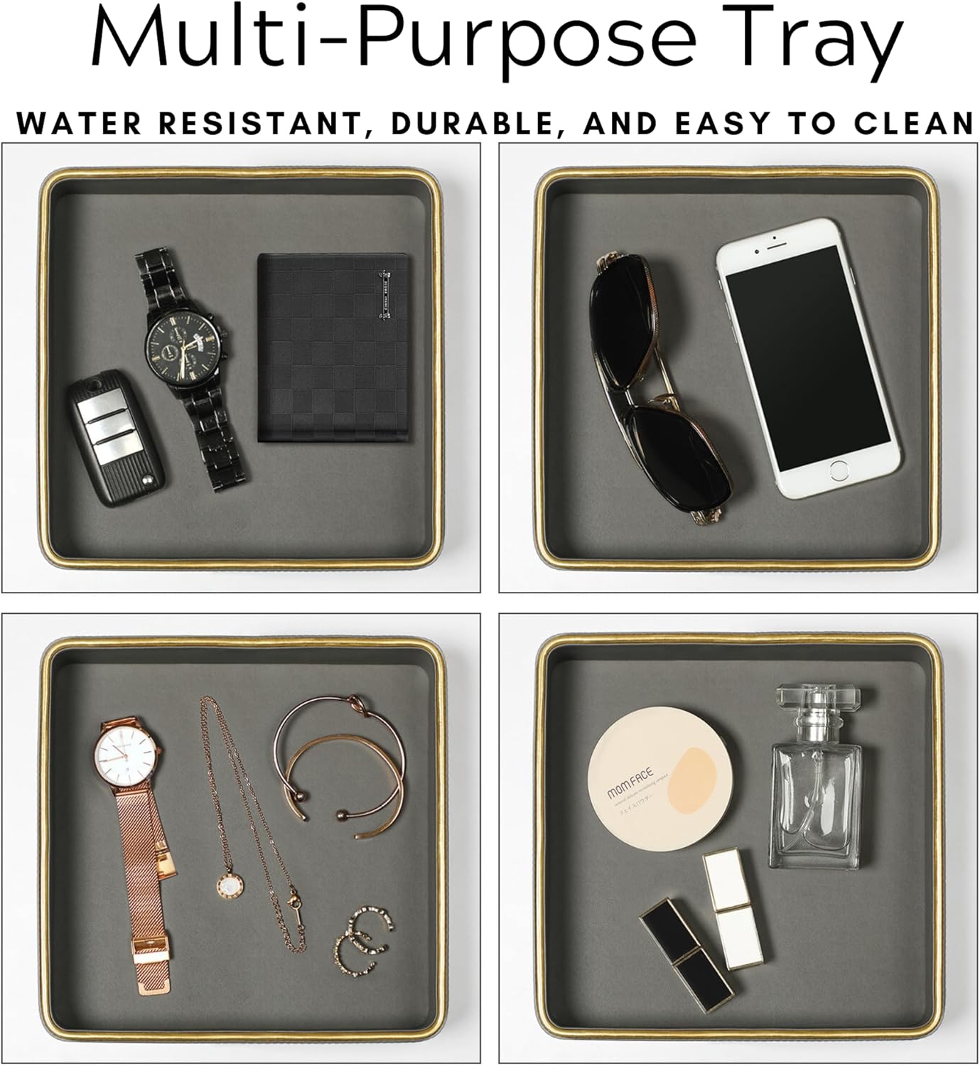 Key Basket EDC Tray / Gray / 8 x 8 x 1.8