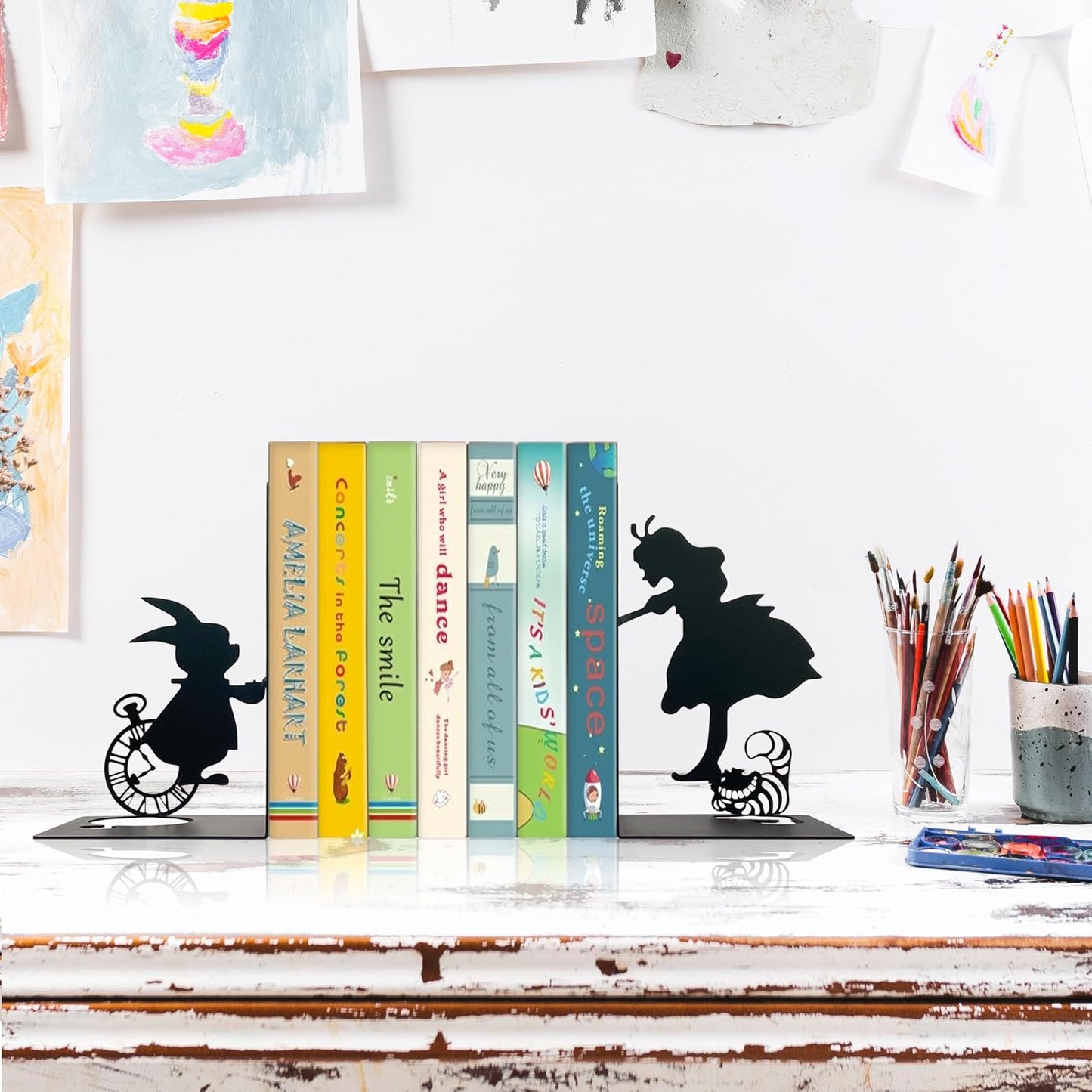 Metal Wonderland Bookends / Alice Decorative Bookends