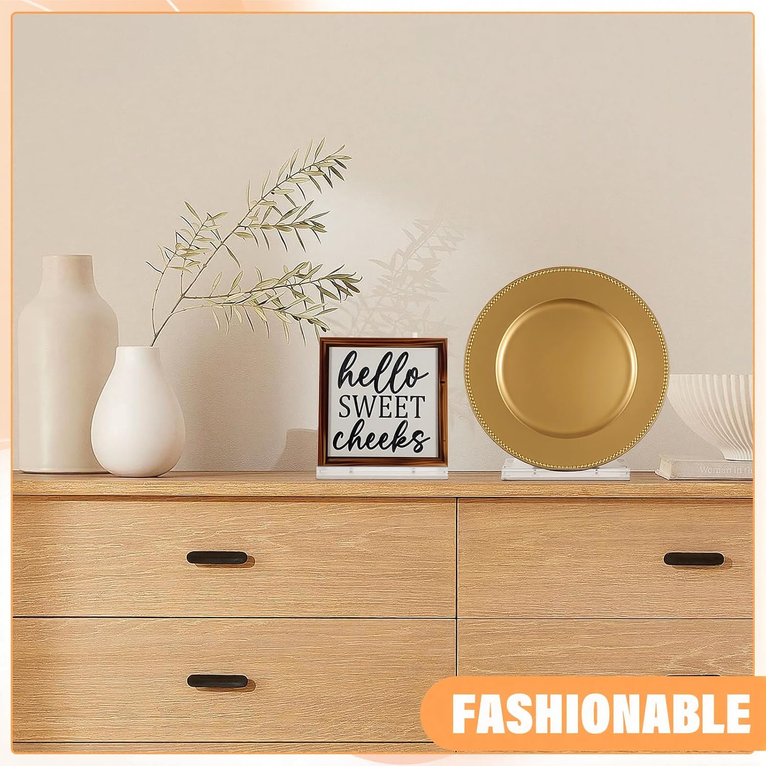 Acrylic Display Stand Easel Book Display Holder For Tabletop Artwork Storage Rack Picture / Clear