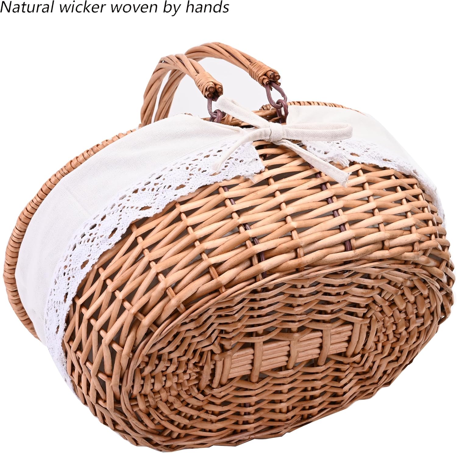 Wicker Picnic Basket / Large - Natural