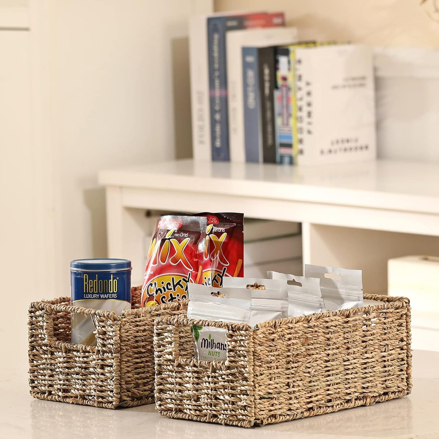 Wicker Storage Basket / Natural / Set of 2