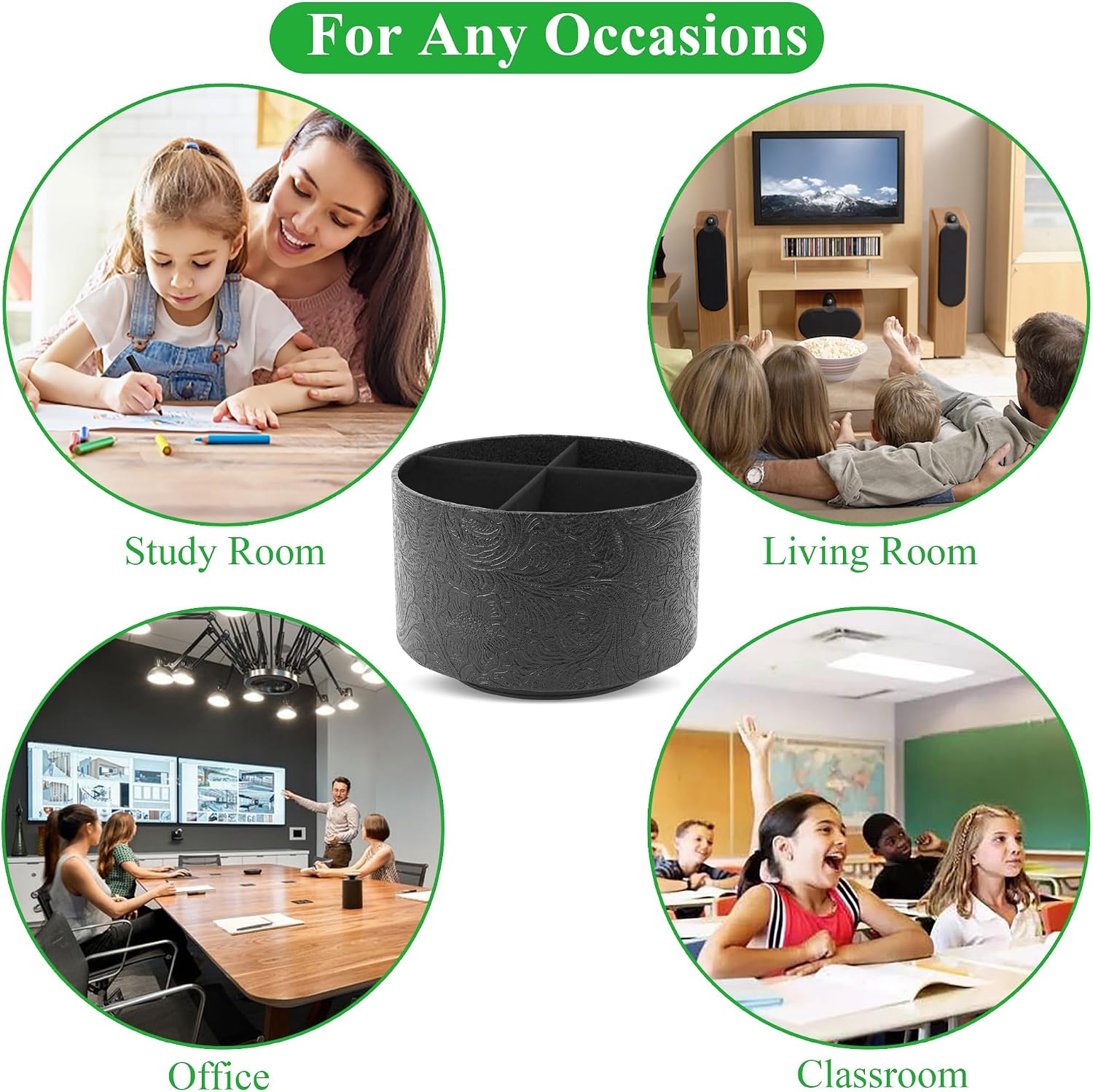 Remote Control Holder / 1-black2 / 360 Degree Rotation