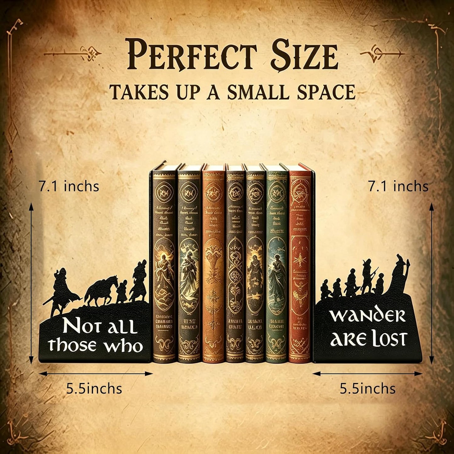 Home Shelves & / Large Unique Book Holders / Black