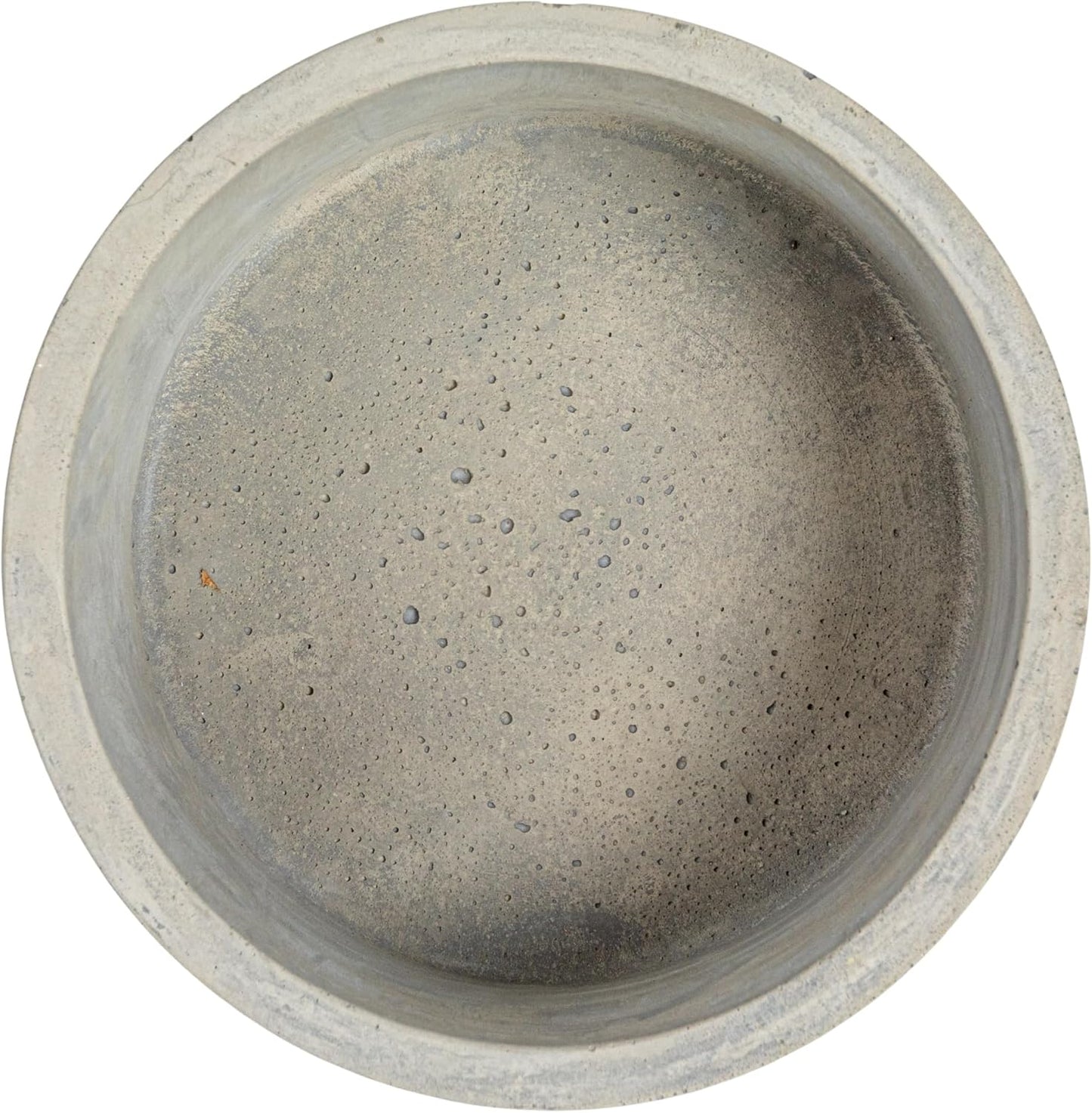 A75500081 Round Decorative Cement Lids Boxes / Small / Industrial / Grey / Set of 2