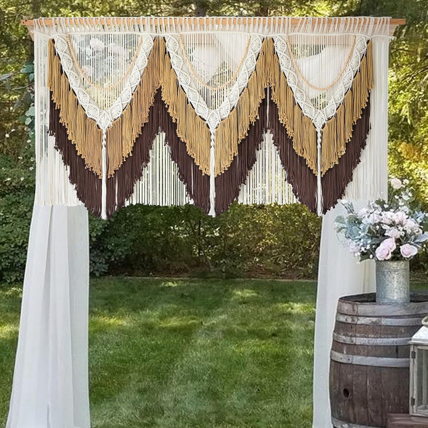 Macrame Wall Hanging Boho Wall Art / Brown