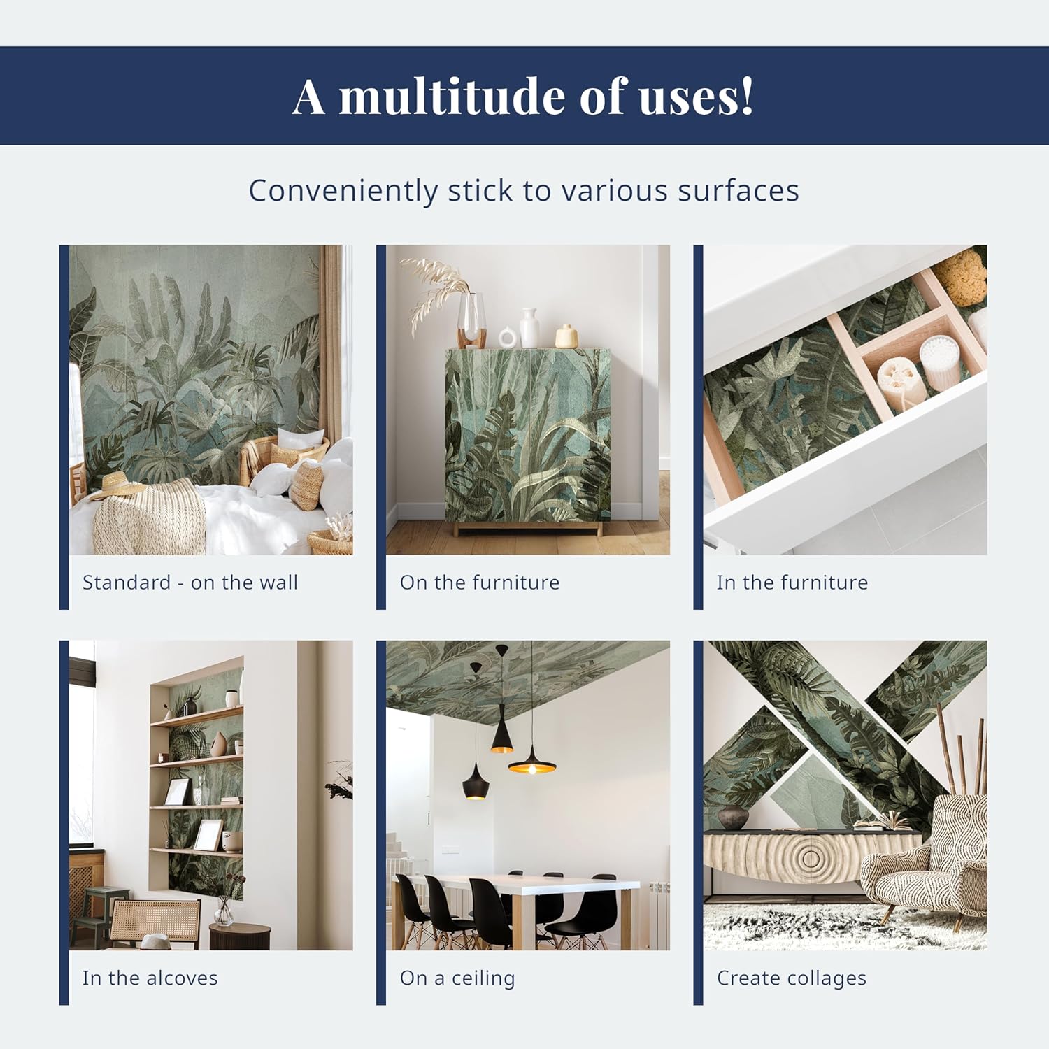 XXL Peel and Stick Self-Adhesive Wallpaper Removable / 135"wx101"h Self-adhesive / #01 / 135 x 101