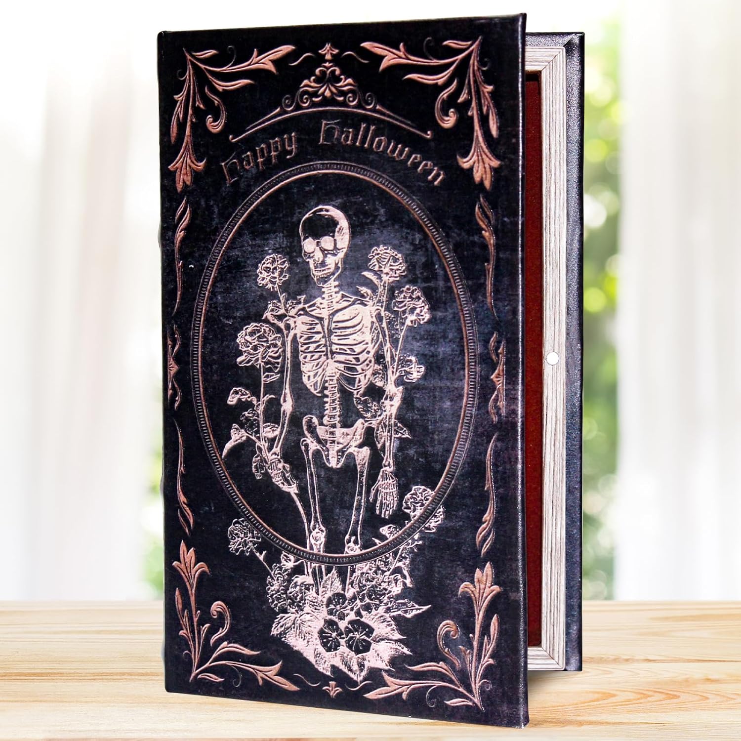 Halloween Decoration Faux Book / Skeleton