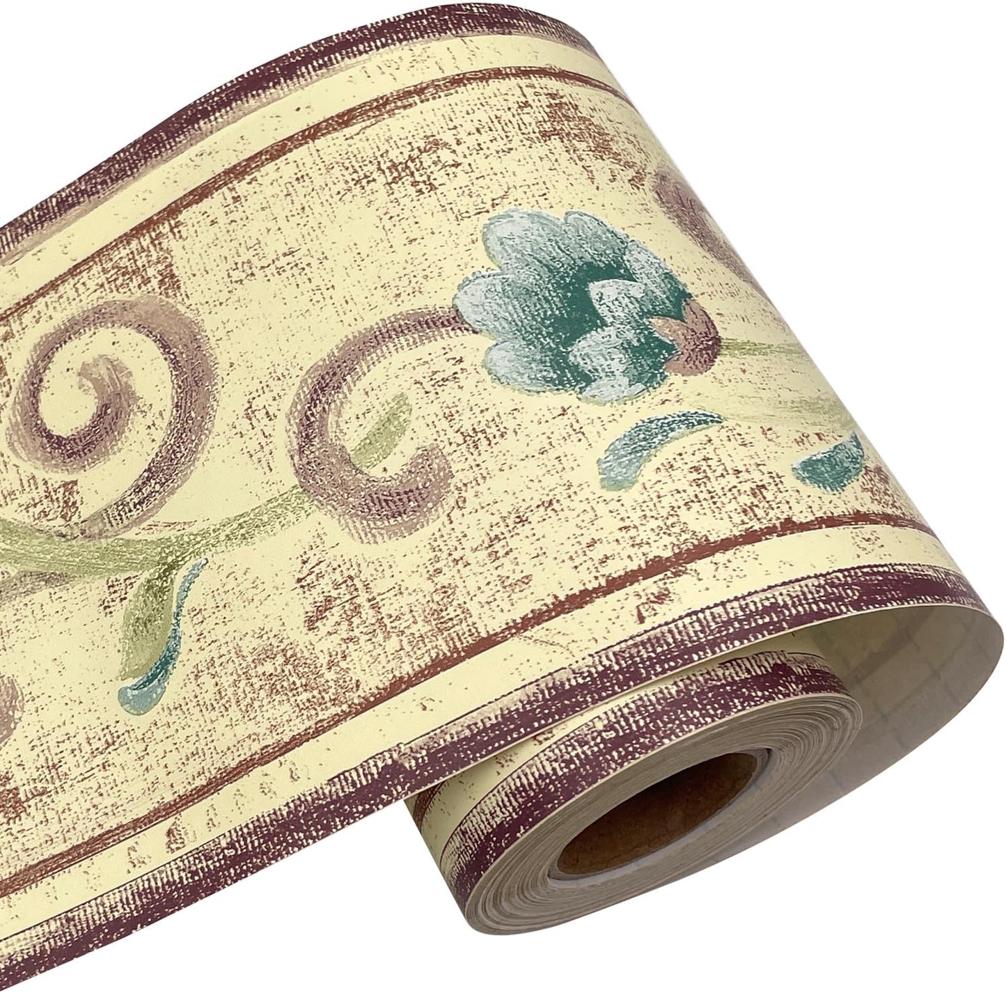 Yifely Wallpaper Border Peel & Stick Wall Covering Kitchen Bathroom Bedroom Tiles Decor / Yellow