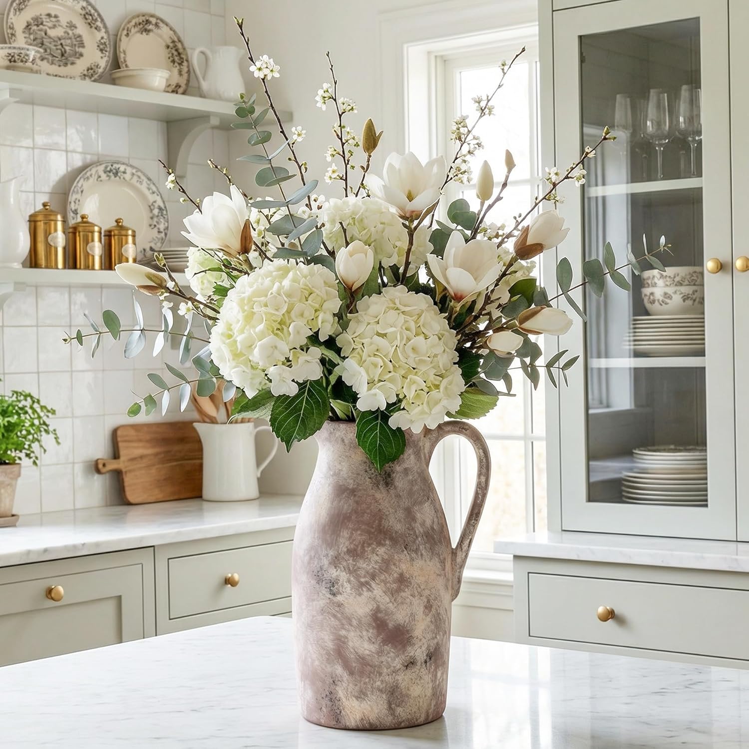 Ceramic Flower Vase / 11"h-terracotta