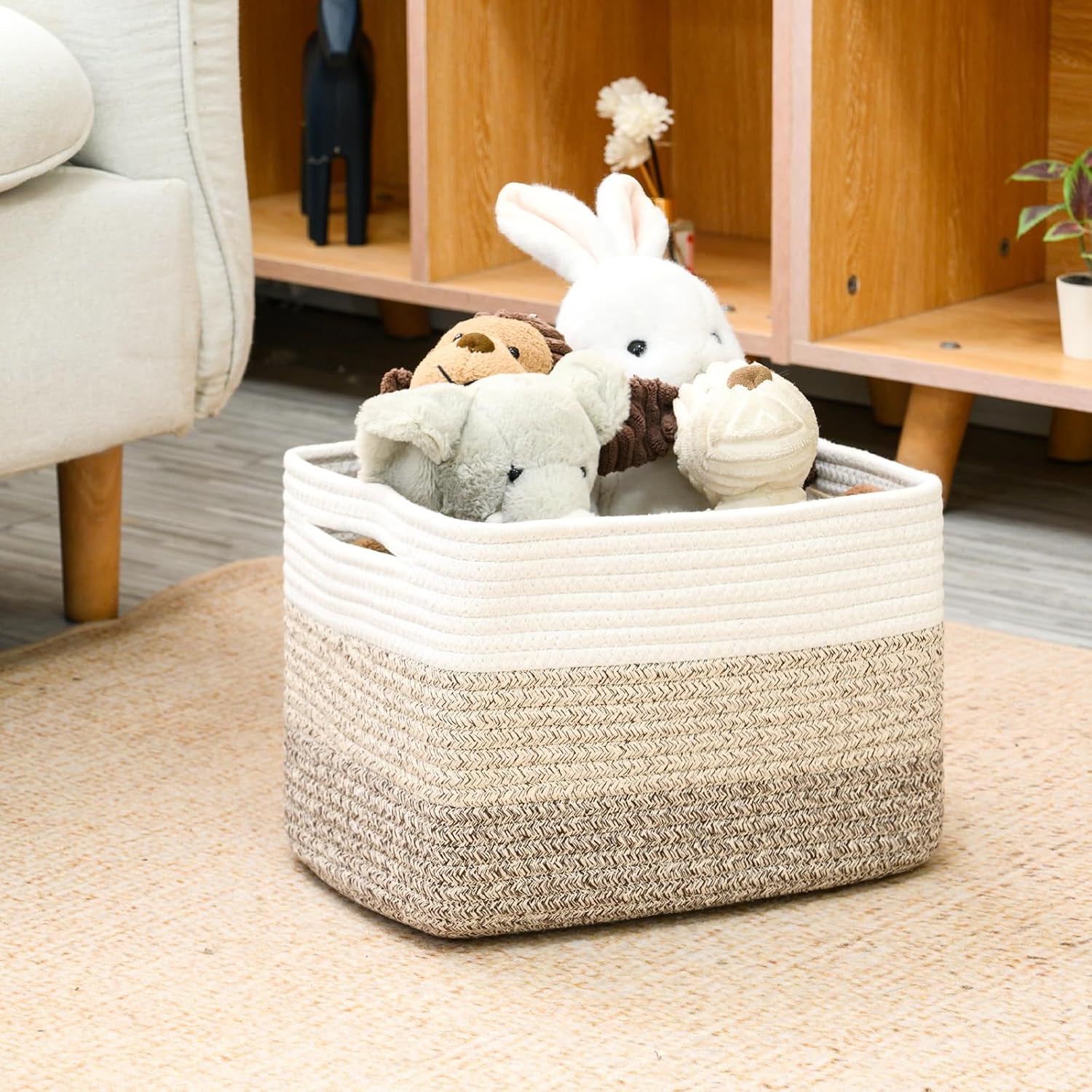 Woven Baskets for Storage / Gradient Brown