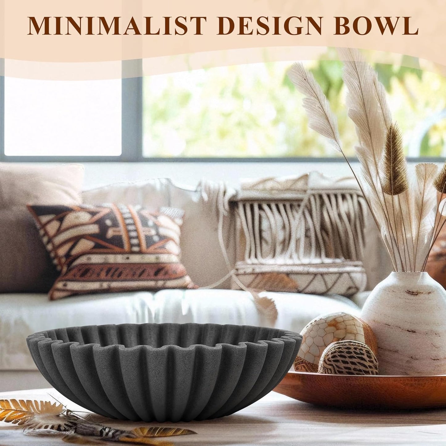 Modern Handicraft Bowls / Stone Black / 1 Piece