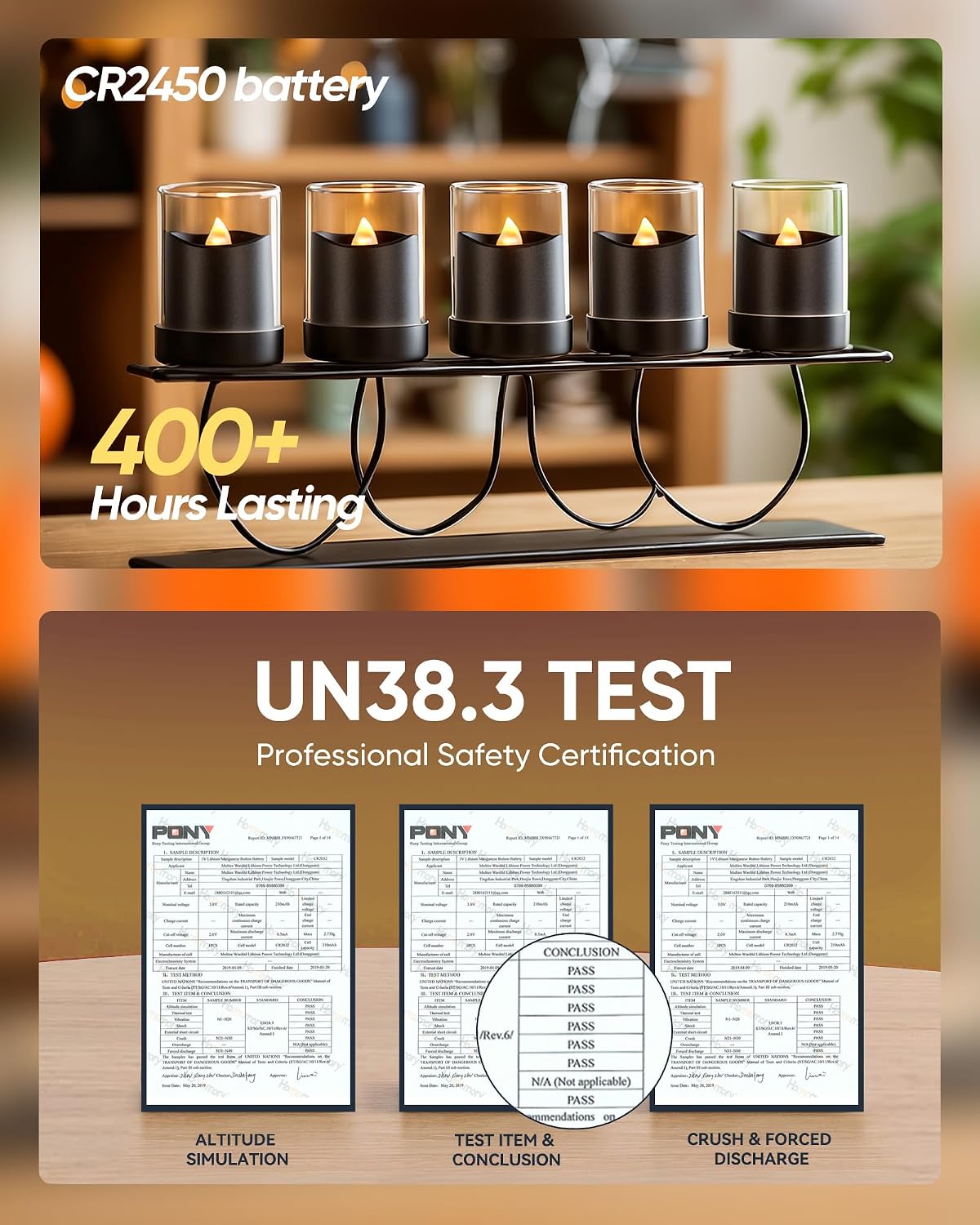 Homemory Black Flameless LED Votive Tealight Candles & Timer Remote, 24Pack | Battery operated, 400+ hour runtime