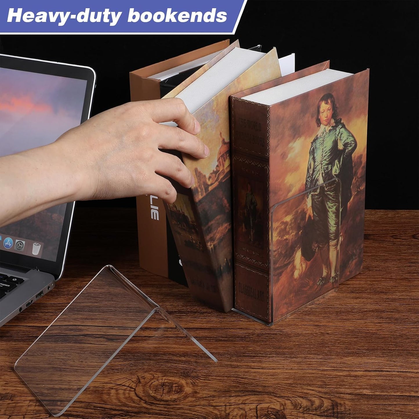 Bookends Acrylic Bookends / Clear / Set of 16