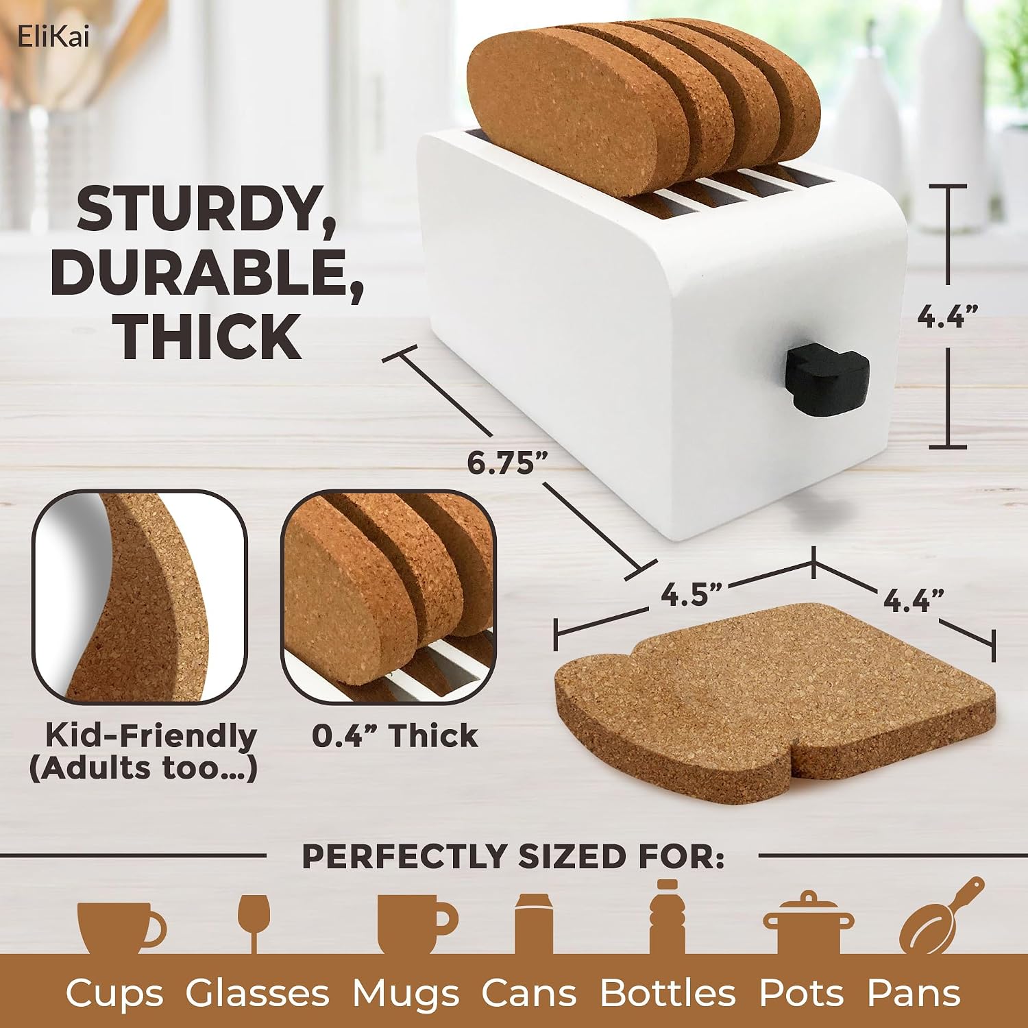 Holder / Absorbent Cork Coaster Set