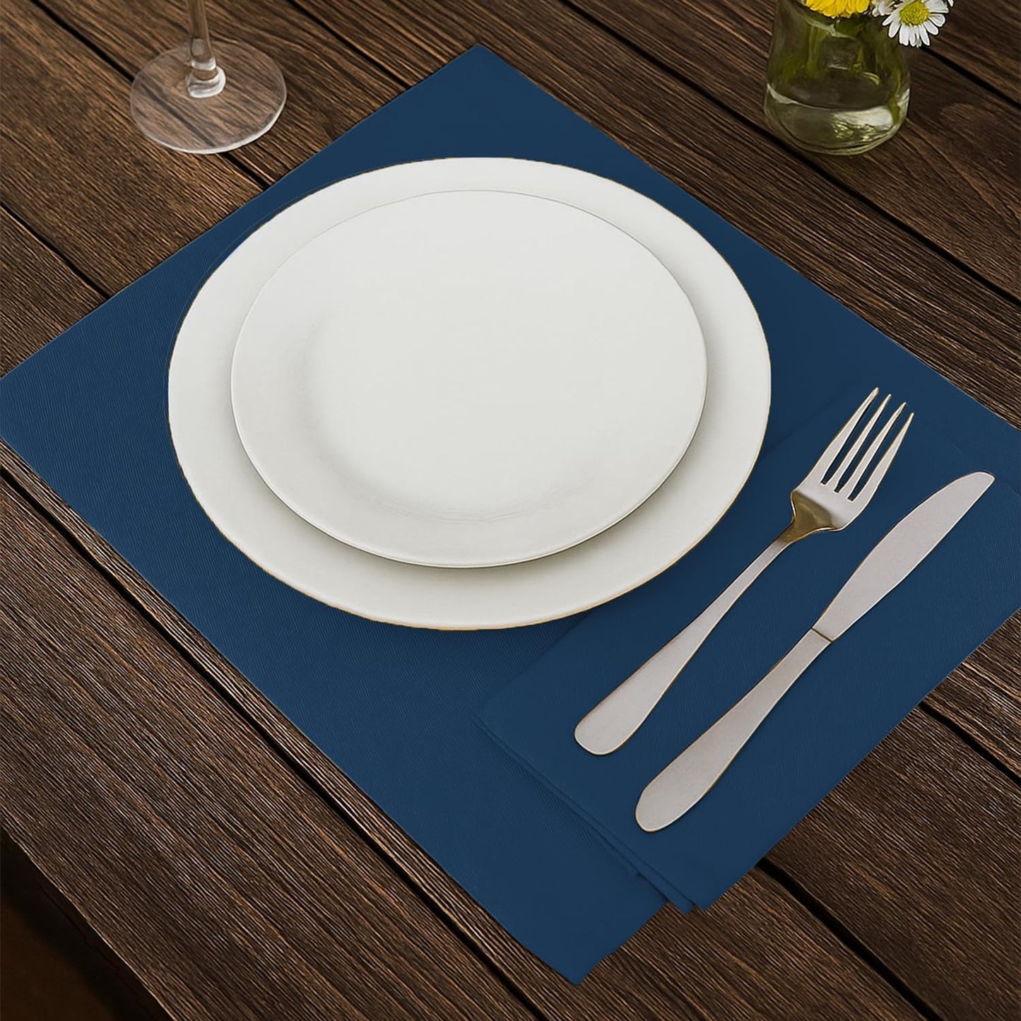Cotton Cloth Napkins Set of 12 - Soft Premium Dinner Napkins with Hemmed Edges, Hotel Quality 18x18 Inch for Home
