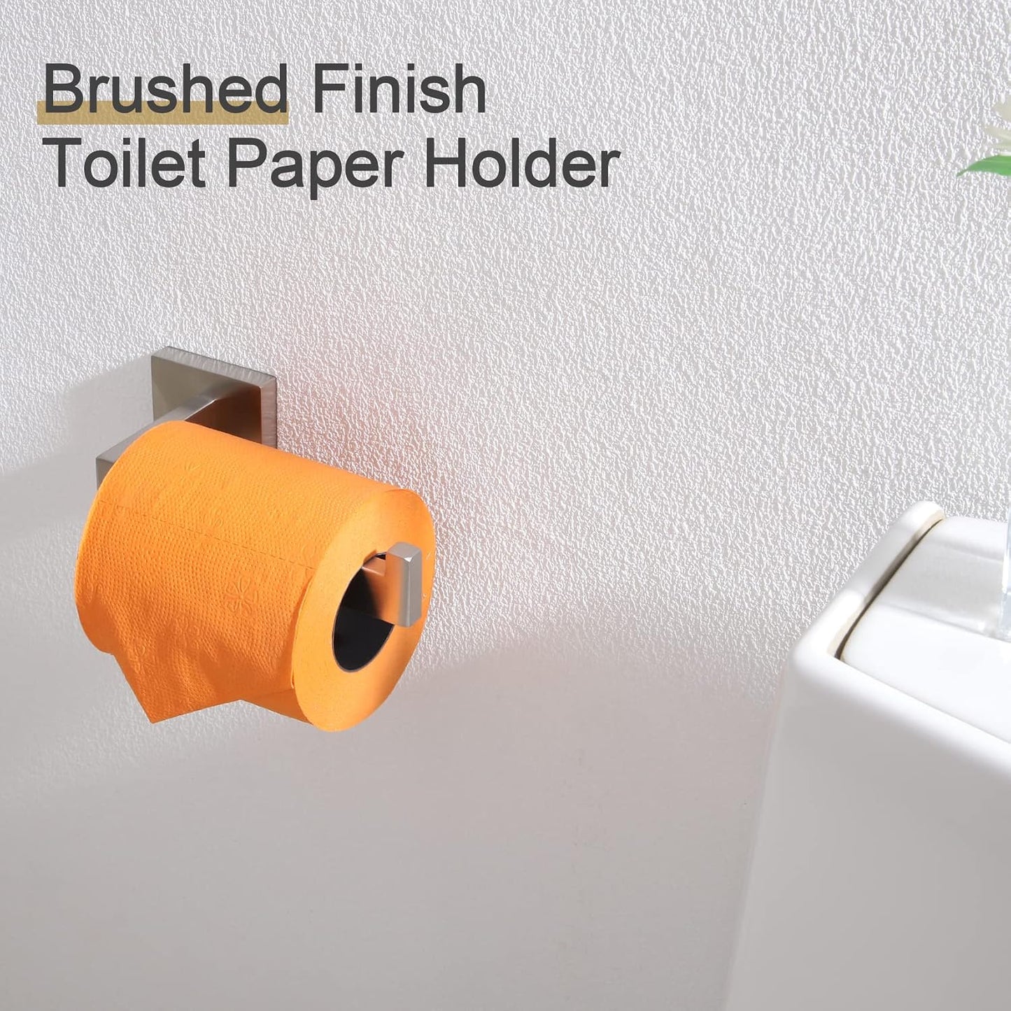 KOKOSIRI Toilet Paper Roll Holder Brushed Nickel Toilet Paper Holder Stainless Steel for Kitchen Bathroom Dispenser