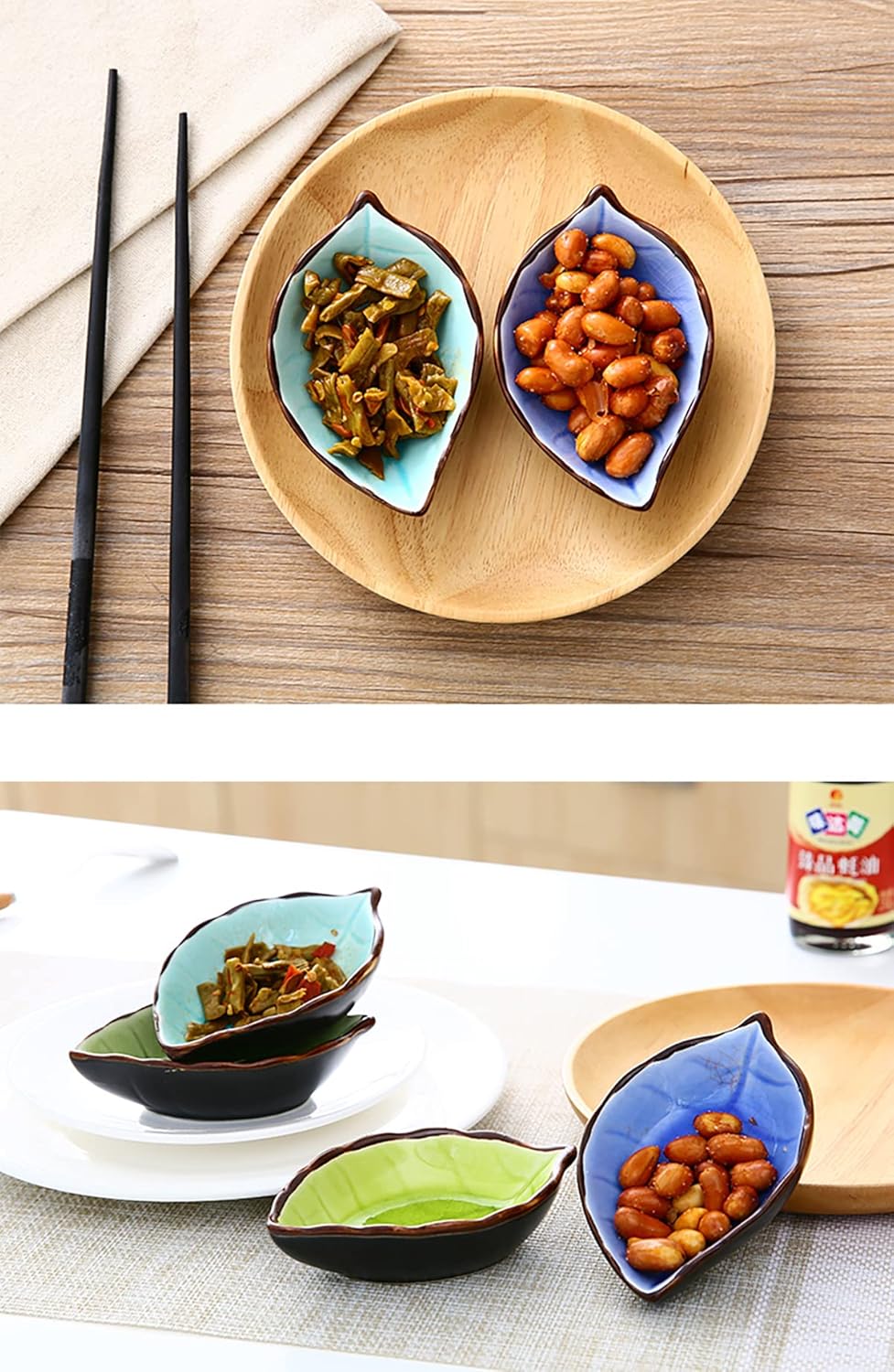 Lovely Leaf Shaped Ceramic Seasoning Dishes/Tea Bag Holders/Ketchup / Leaves / Unspecified Size
