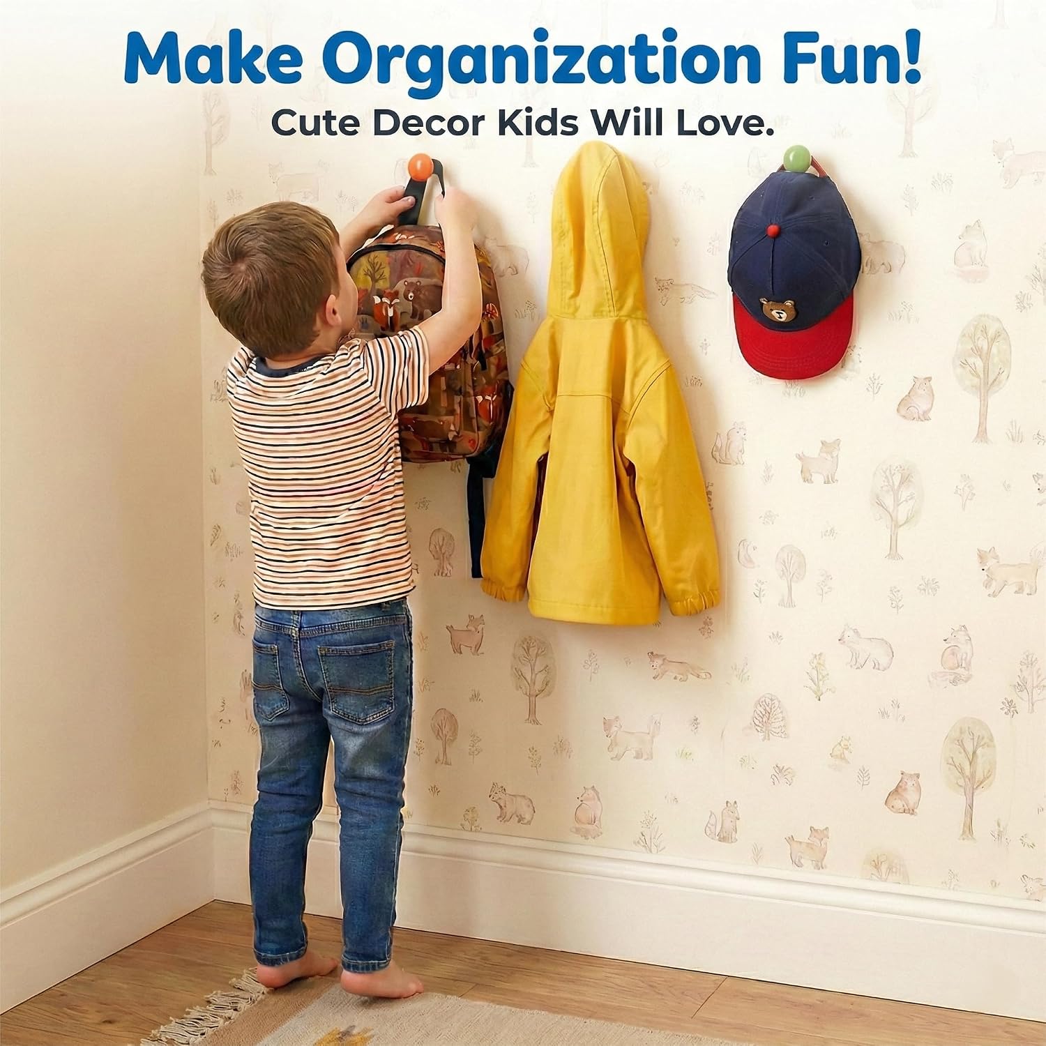 Mushroom Wall Hooks for Kids Room Decor / Mushroom Set