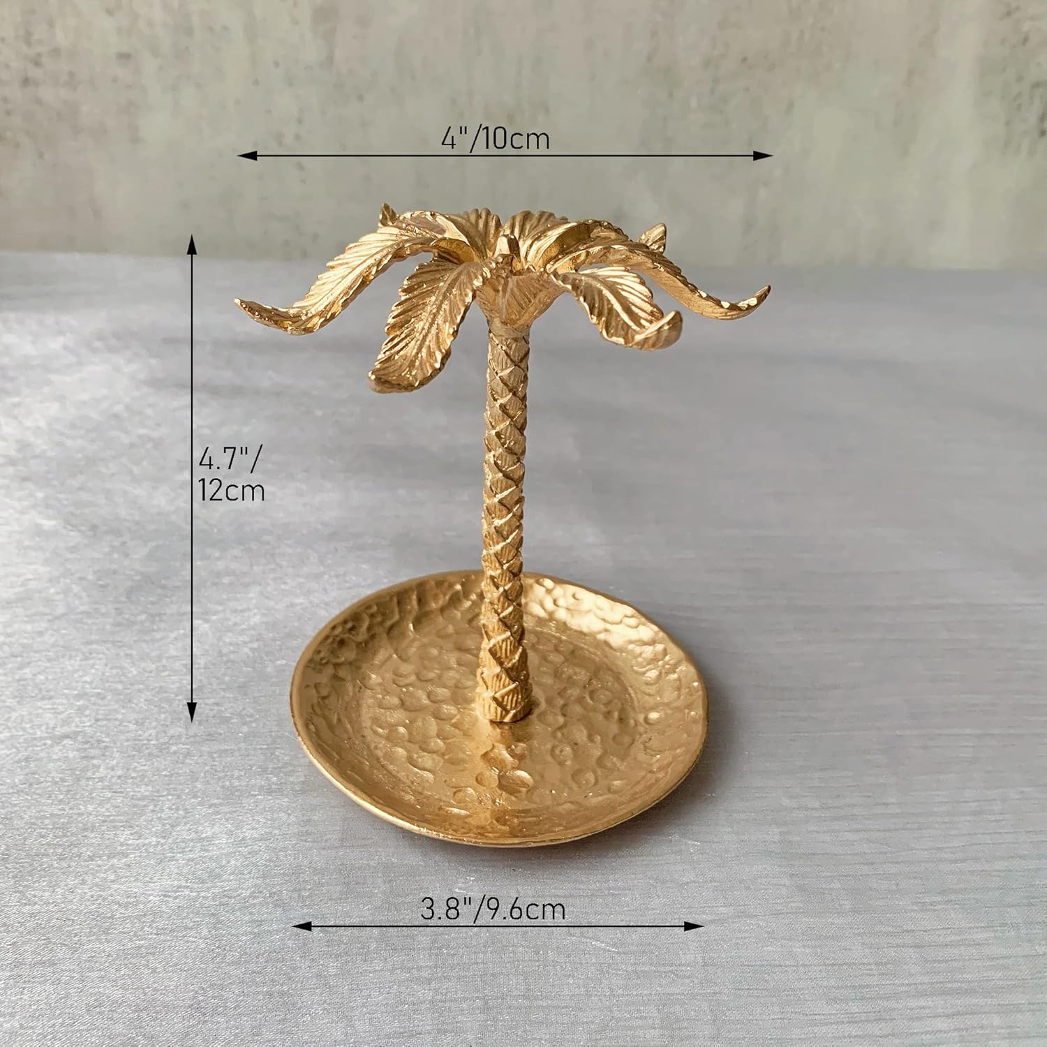 Metal Ring Dish Holder for Jewelry / Coconut Tree-gold