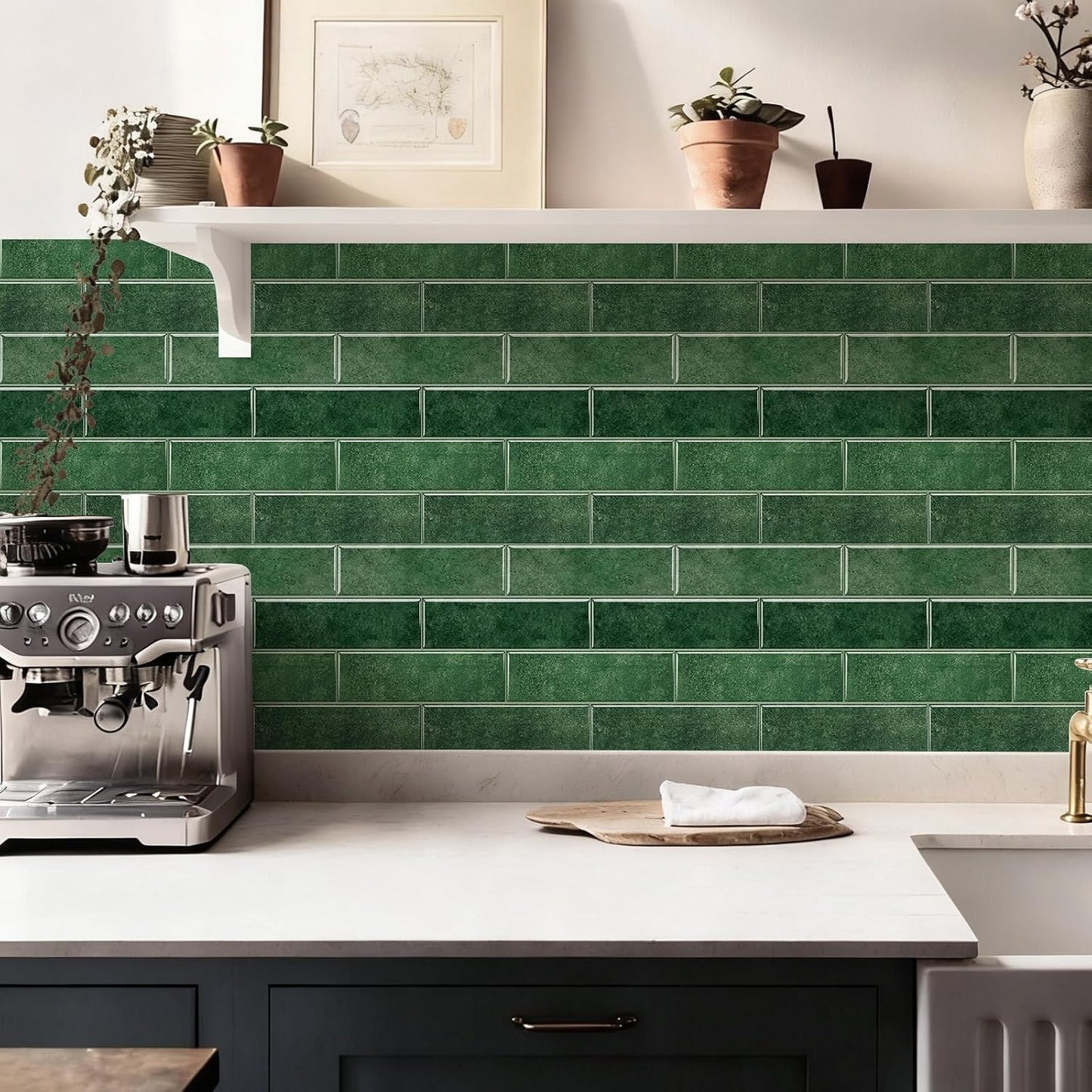 Self Adhesive Wall Tiles / 12*9.8 / Green