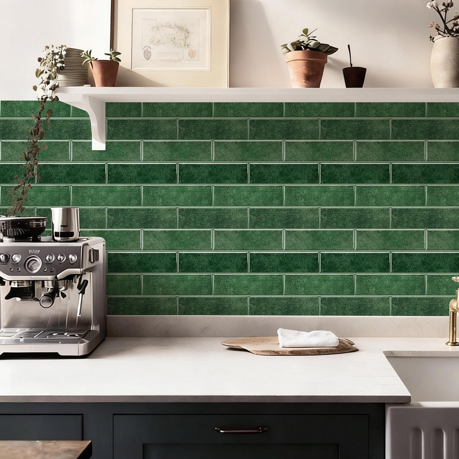 Self Adhesive Wall Tiles / 12*9.8 / Green