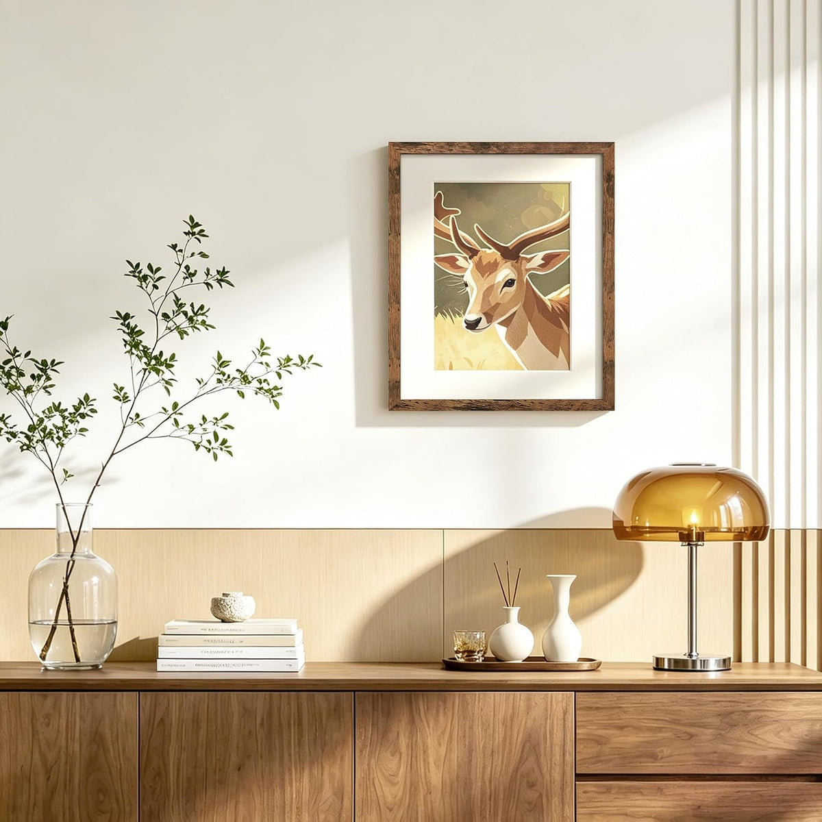 14x17 Rustic Brown Picture Frame, Poster Frame for Wall, 3 Pack | Fits 10x14 Photos With Mat or 14x17 Without Mat