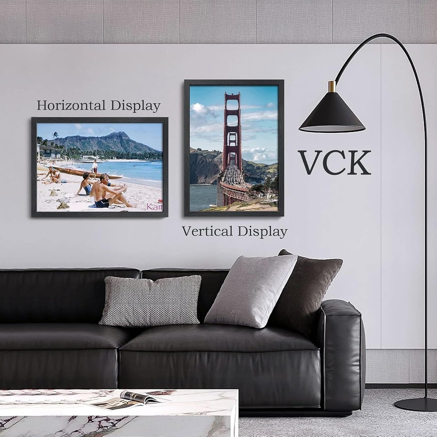 VCK 20x28 Picture Frame Black 4 Pack, Wide Thick Wood Border, for Poster | Exclusive Woodgrain, Wall Hanging, HD