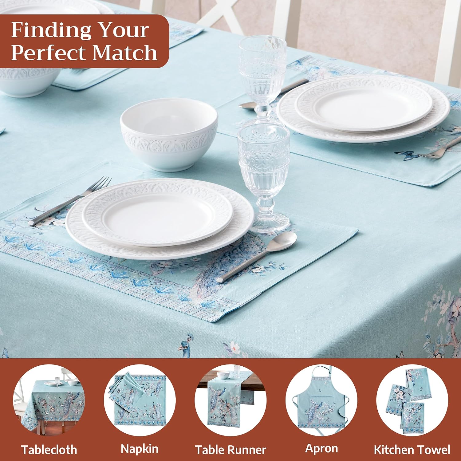 Maison d' Hermine Placemats Set of 4 Reusable 100% Combed Cotton (13"x19") | Cloth Place Mats Washable Table Mats for