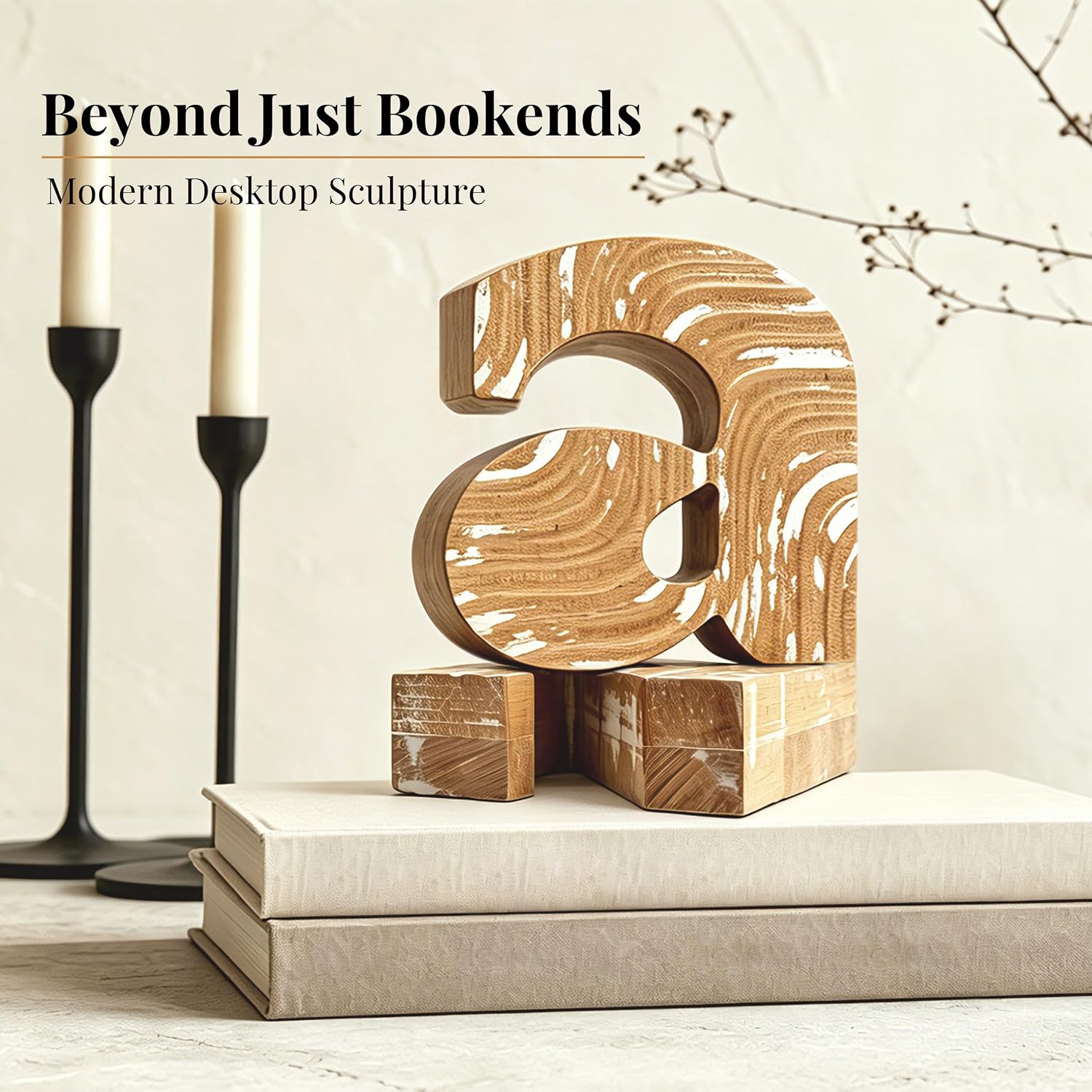 Decorative Wooden Letter Bookends