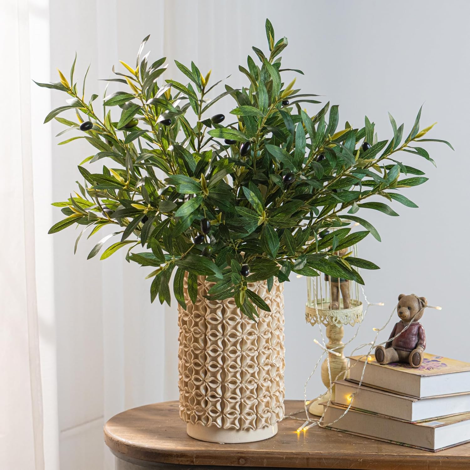 24" Artificial Olive Branches / Silk / Middle / Set of 8