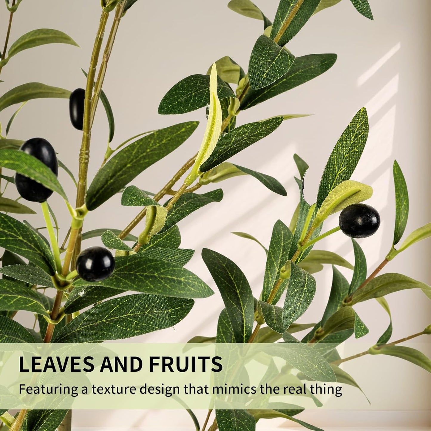 Indoor Faux Fake Potted Silk Plants / Olive Tree / 3ft / 3 Inch