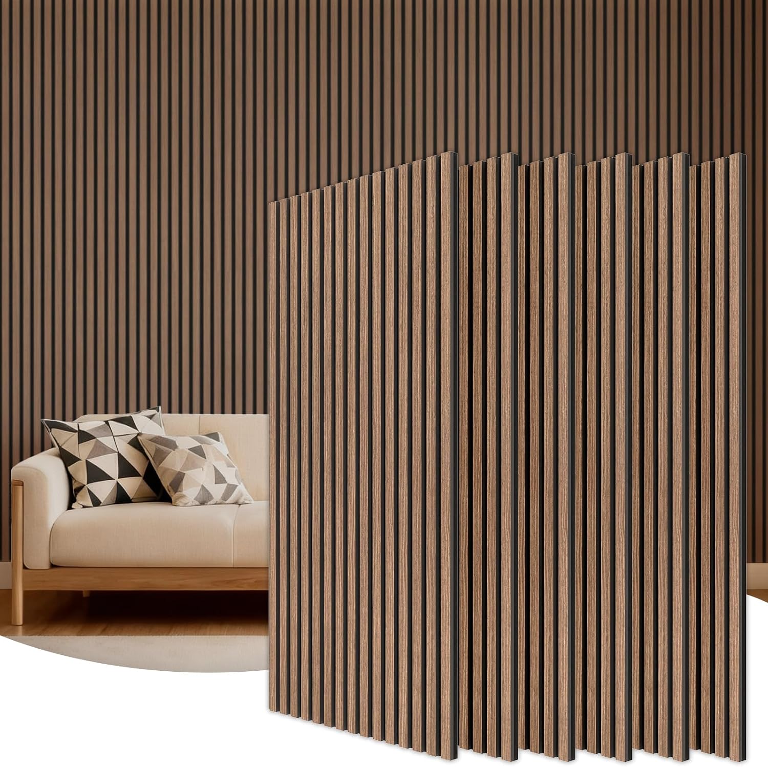 TONOR Wood Wall Panels for Interior Wall Decor-6 Pack 47.2" x 23.6"