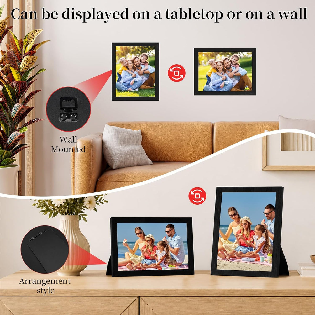 Shadow Box Frame 8"x 10" - 4 Pack Wood Deep Shadowbox with Glass | Shadow Boxes Display Cases Suitable for Photos