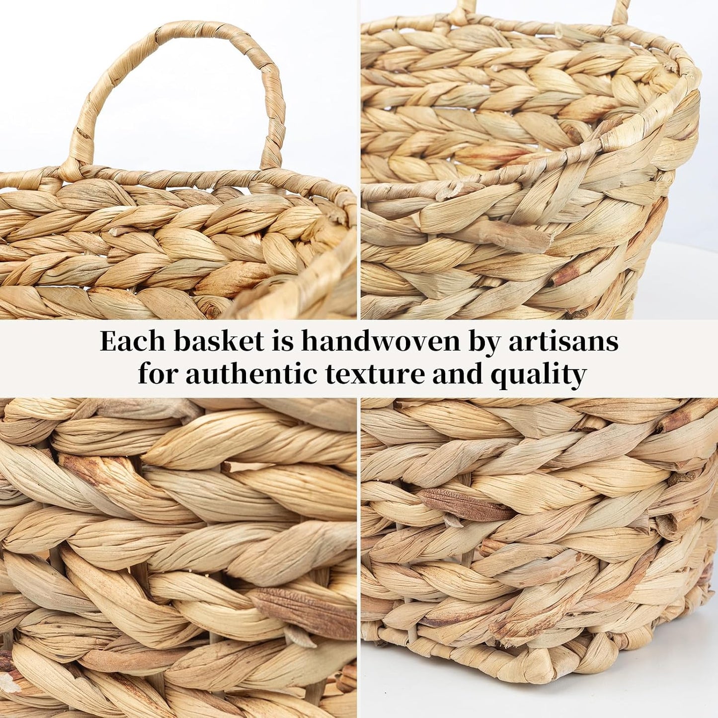 Rustic Farmhouse Wall Decor Organizer / Natural-water Hyacinth / Small