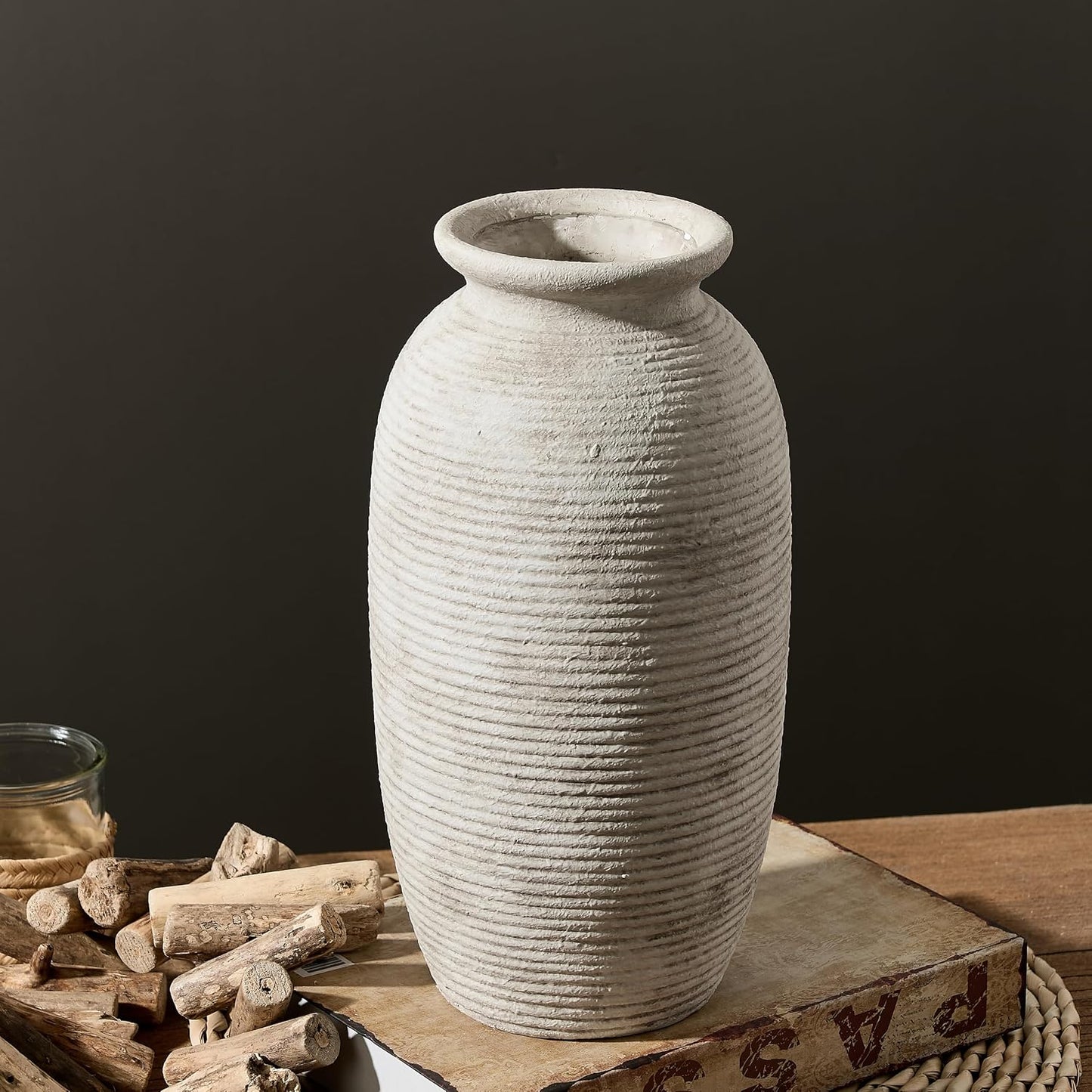 Ceramic Flower Vase / 12.5" - D