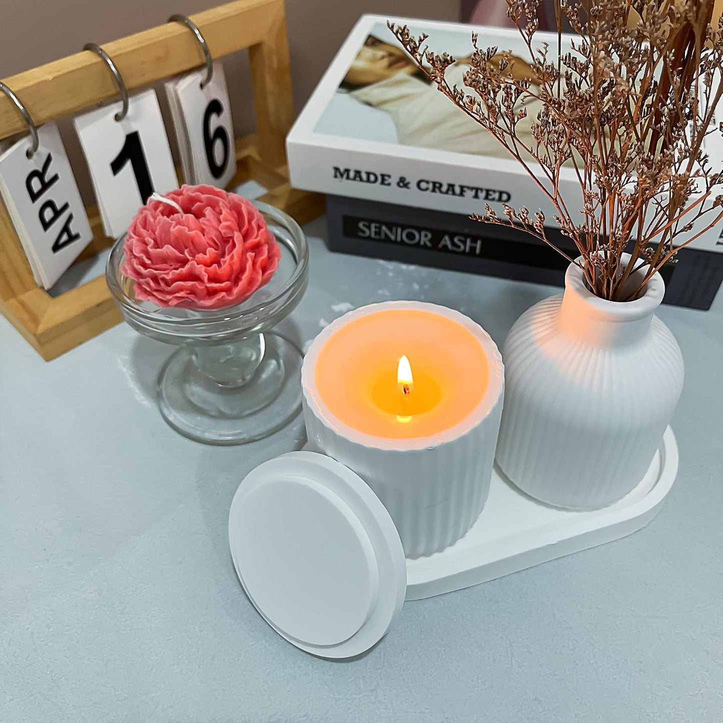 Jar Molds / Resin Tray Mold / Vase+tray+jar