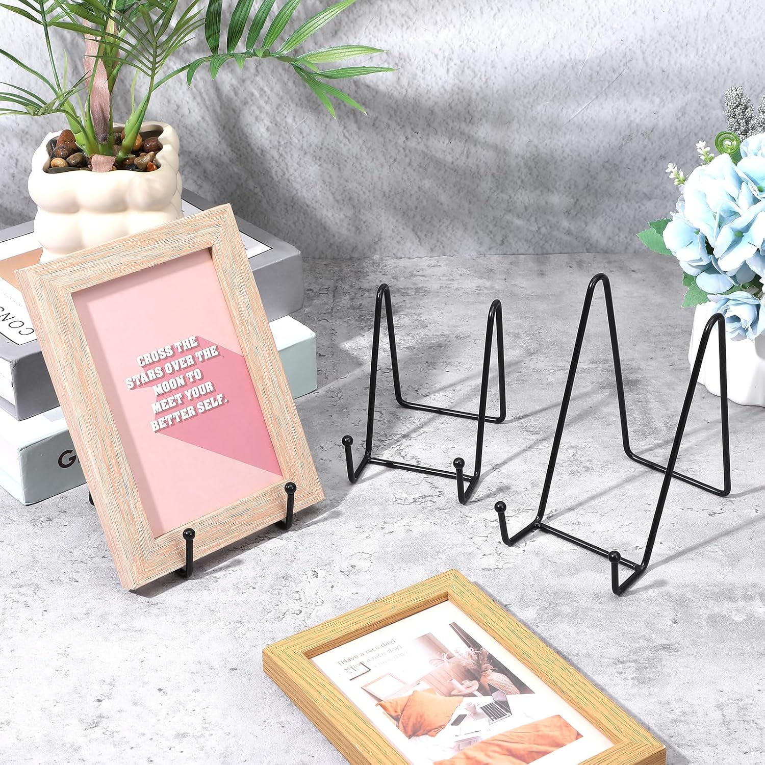 Metal Picture Frame Holders & Easel Stands for Books / Set of 16