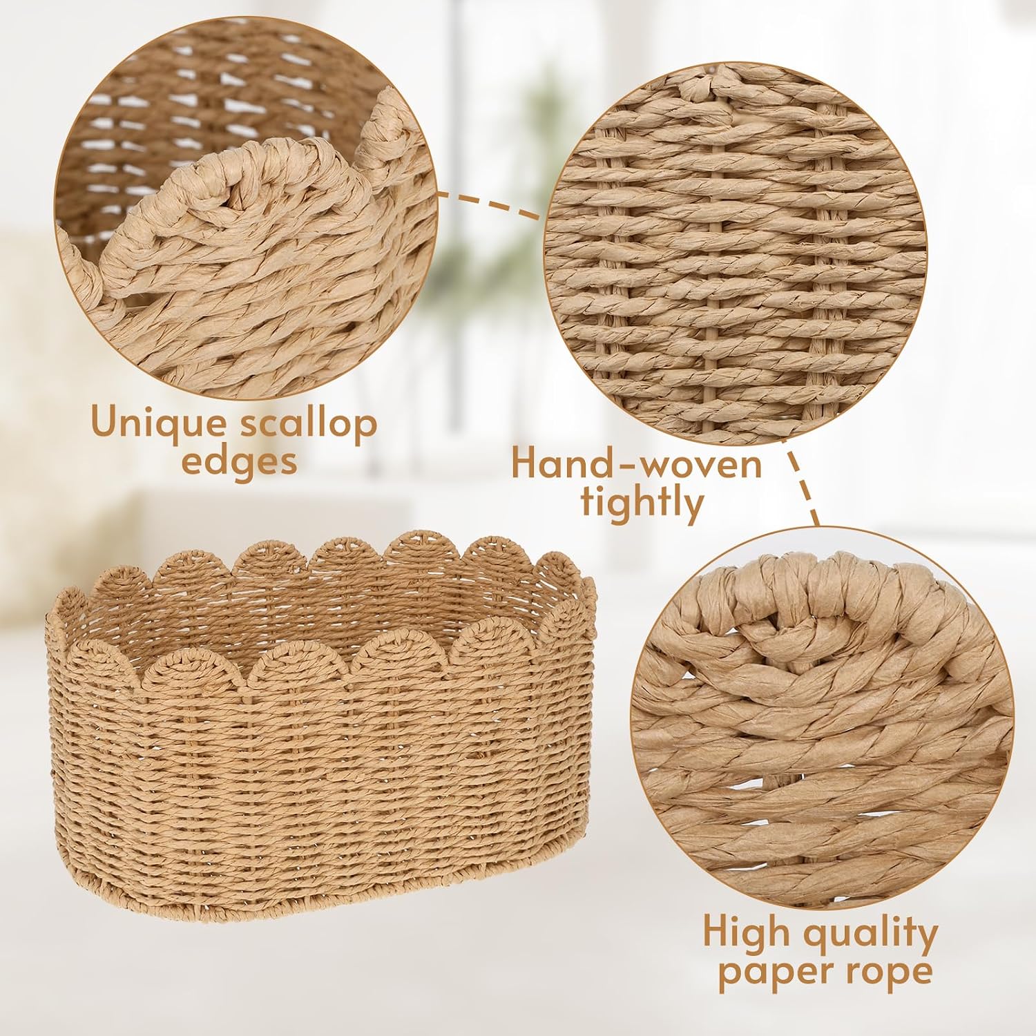 Scalloped Basket Set / Set of 2