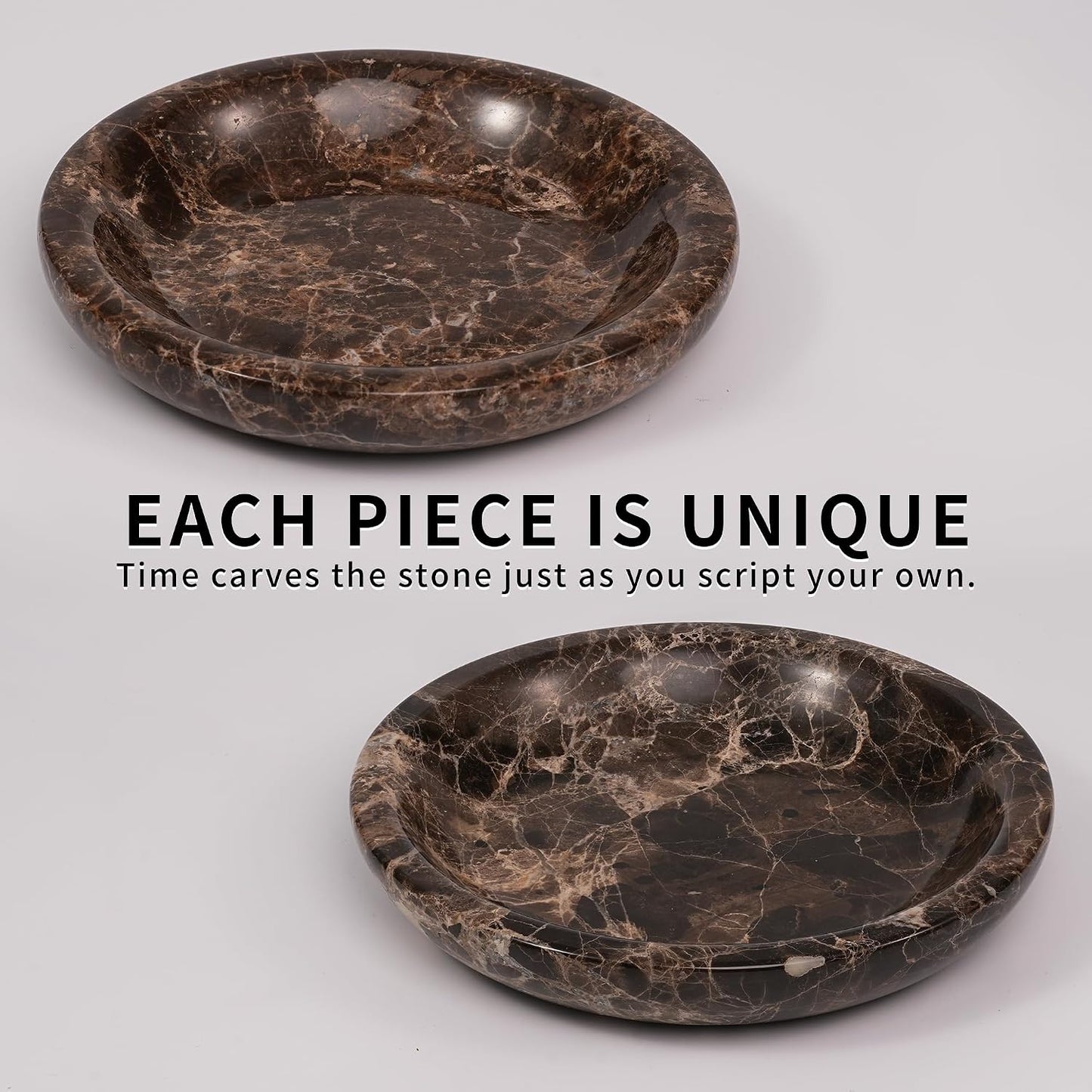 Marble Jewelry Tray / Circle-emperador / Brown