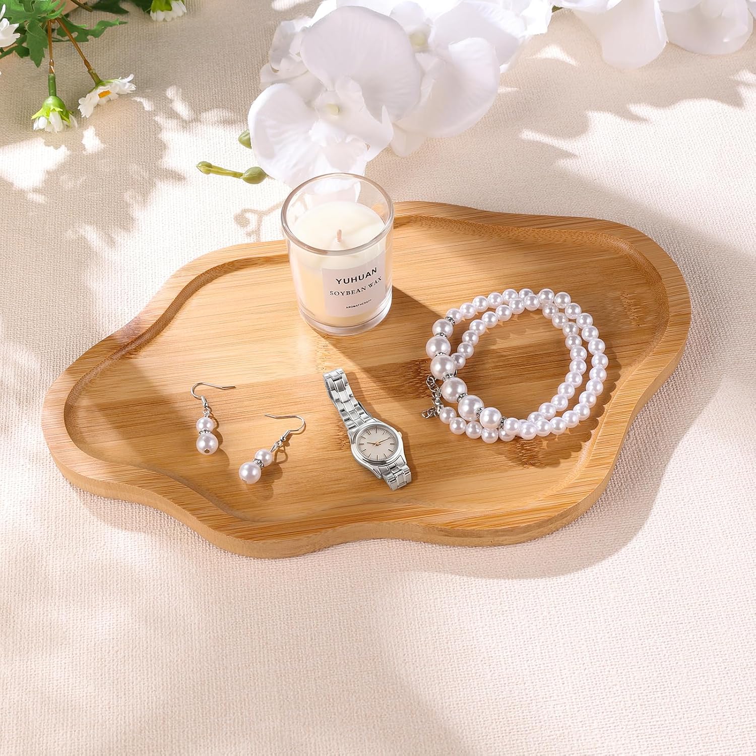 Wooden Trays / Cloud Jewelry Tray Trinket Dish / Wood