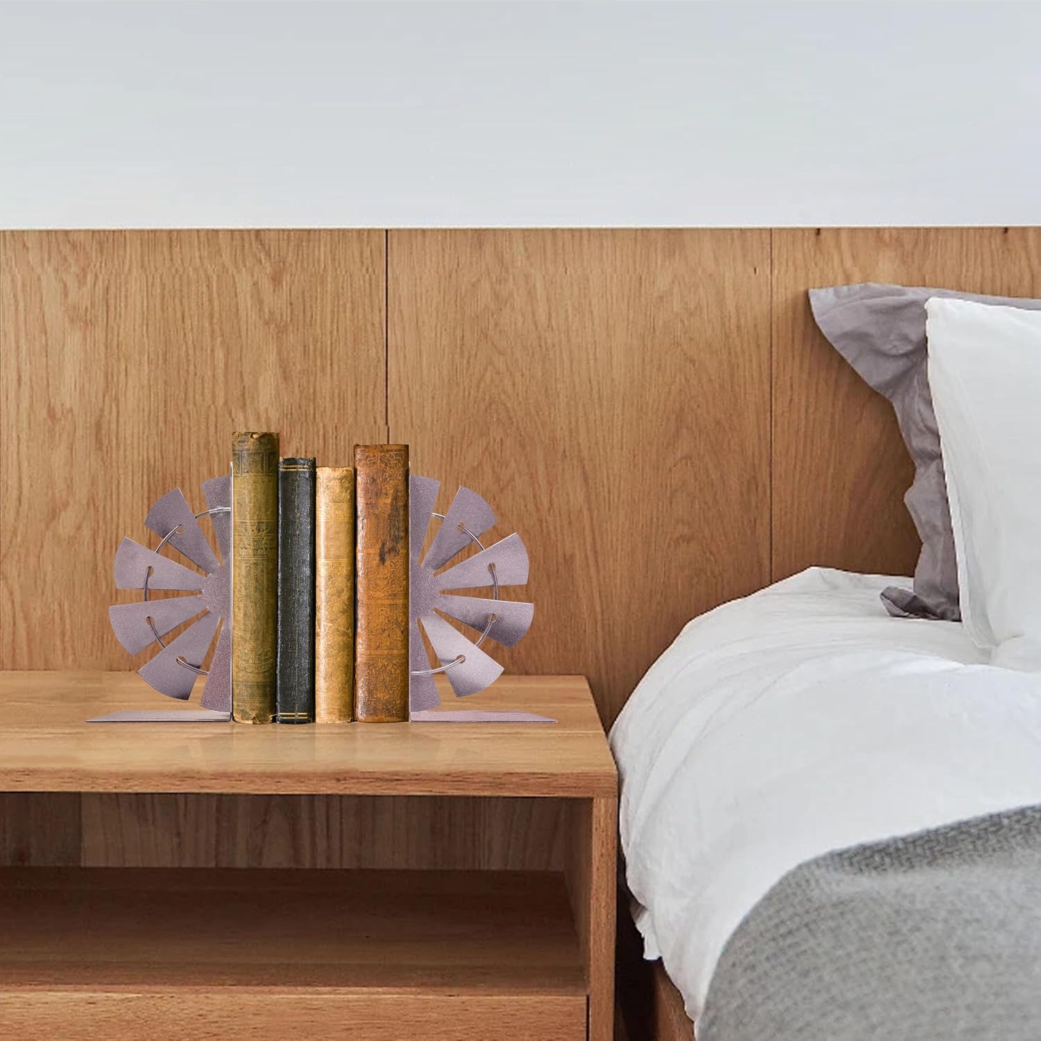 Rustic Windmill Bookends / Decorative Book Holders