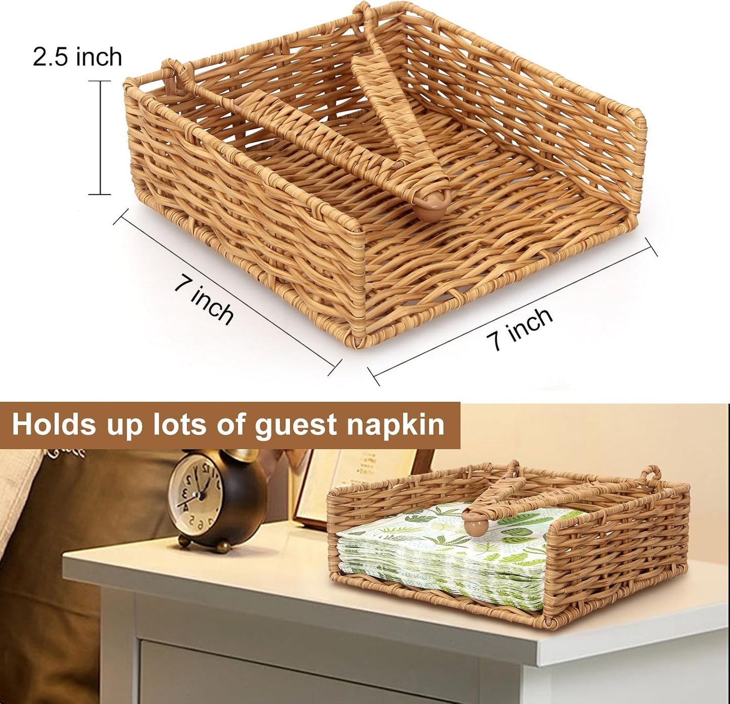 Weighted Napkin Holder Rattan Napkin Holders