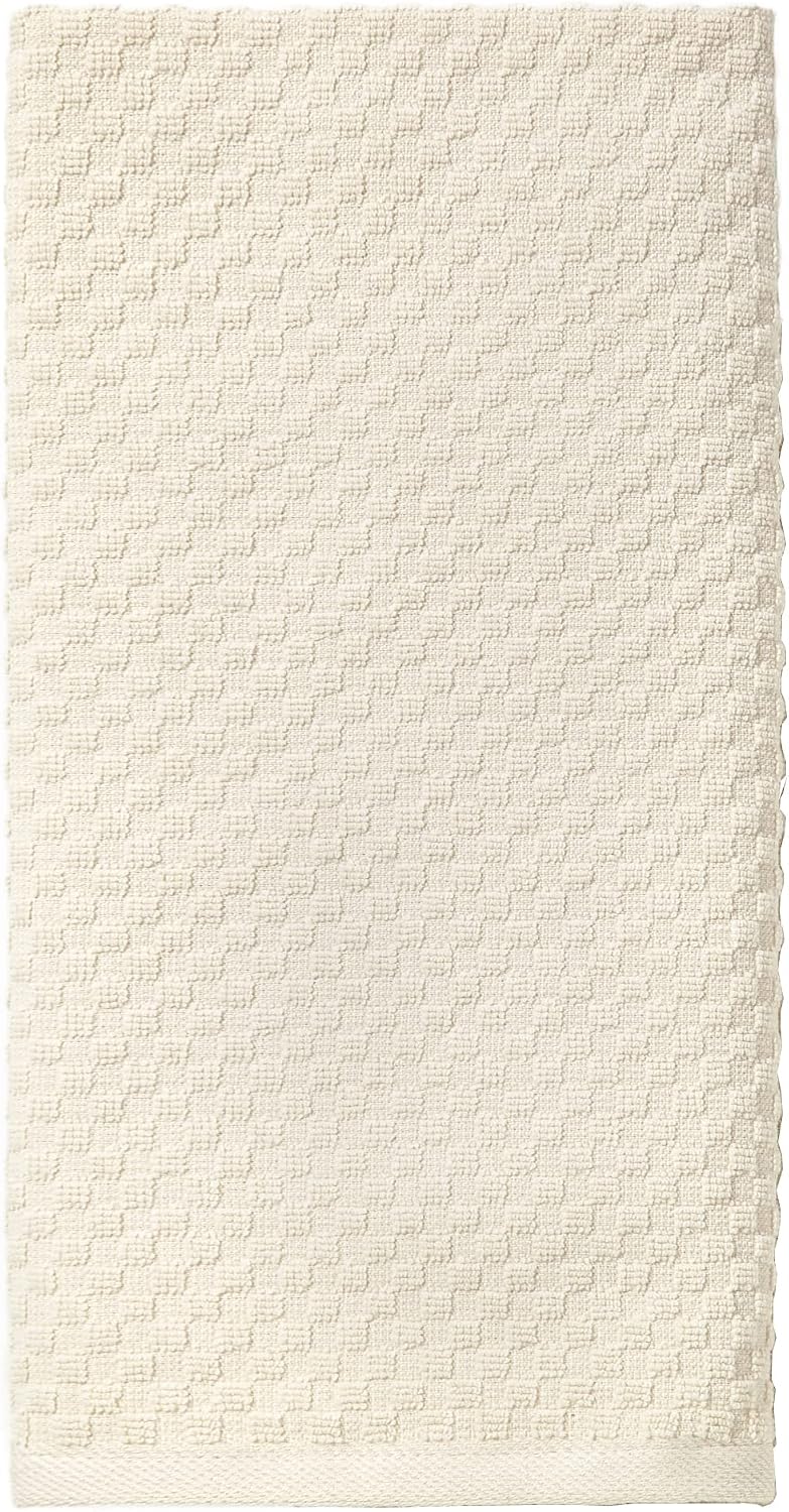 COTTON CRAFT Amazing Kitchen Towel - 12 Pack 100% Cotton Waffle Terry Towel | Ivory - 16x28 inch Euro Café Waffle Weave