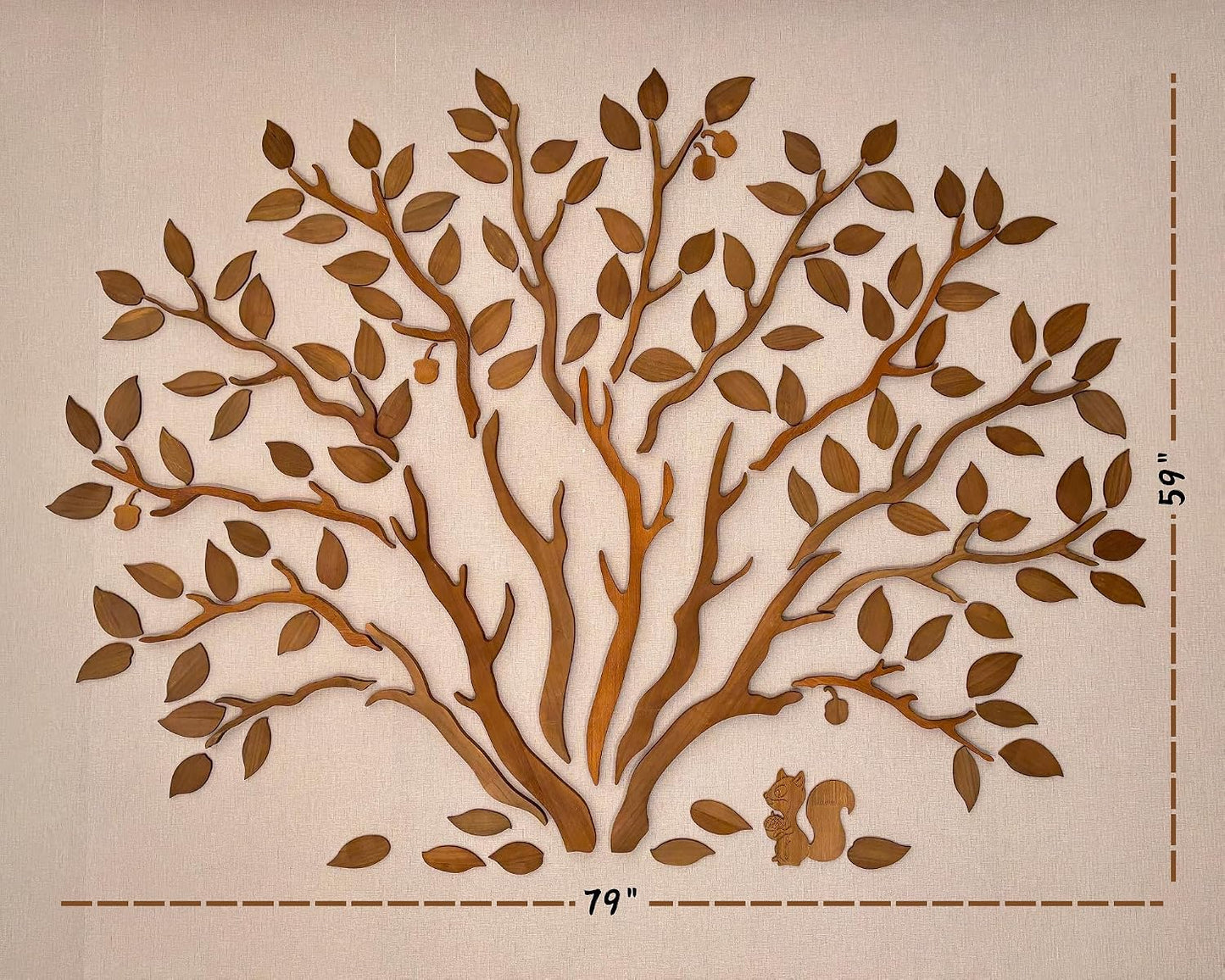 Rustic Wooden Sculpture / Natural / 79 x 59