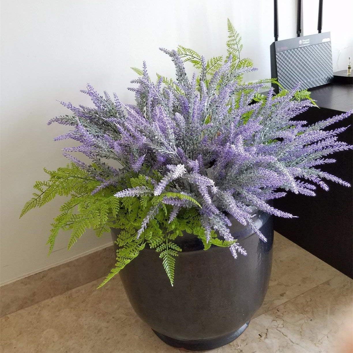 Plastic Persian Grass Fake Plants Wedding Indoor Outdoor Home Garden / Fern Leaves / Set of 2