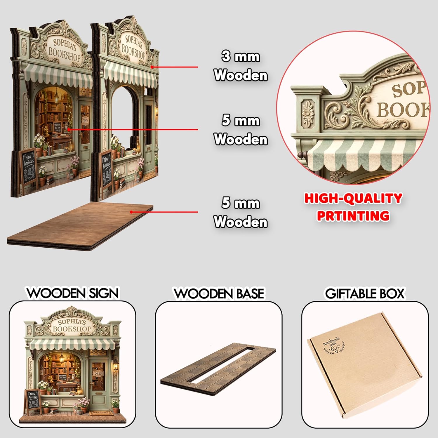 Custom Book Nook Bookshop Display / Book Nook 7