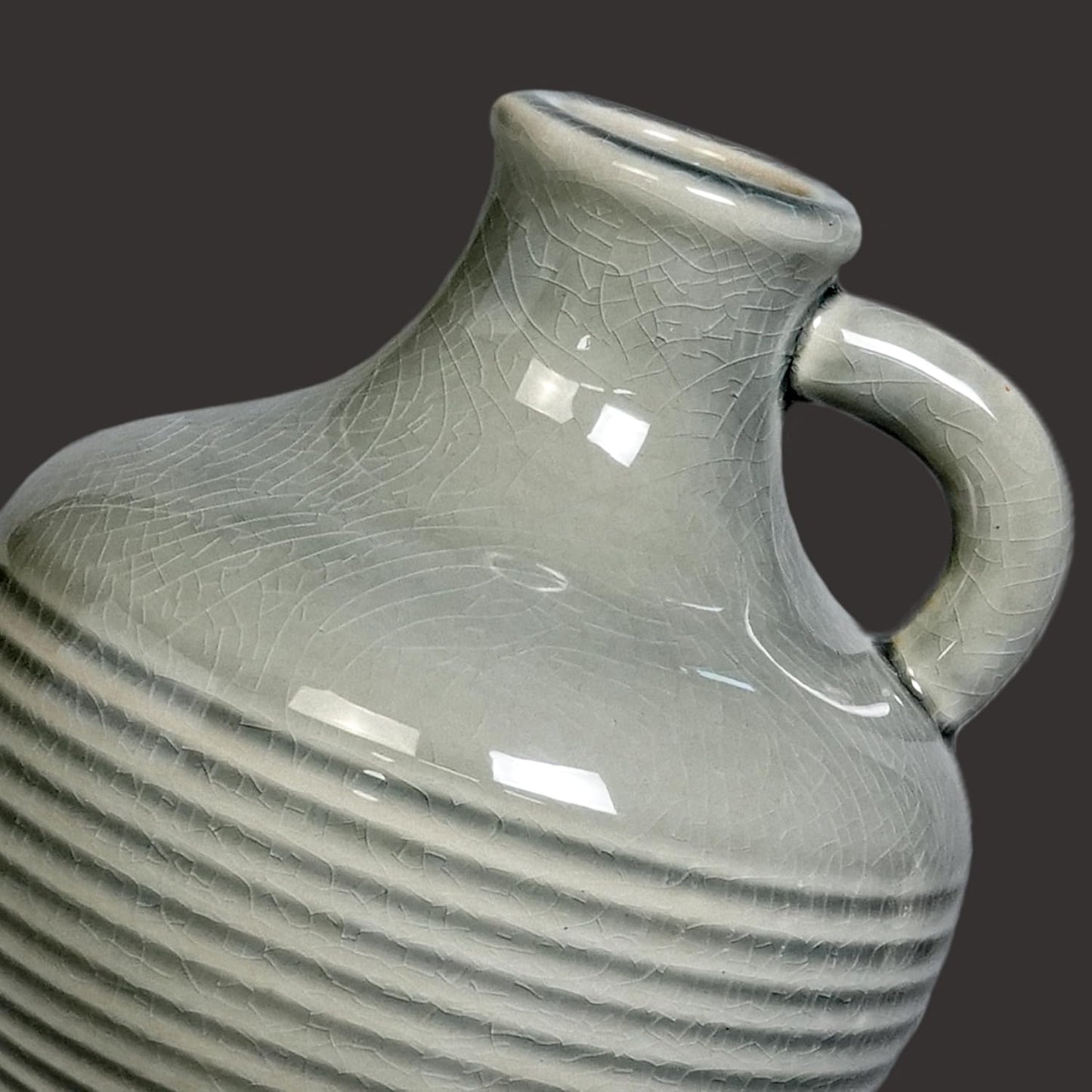Small Modern Boho Vase / 6 Inch / Gray - 6