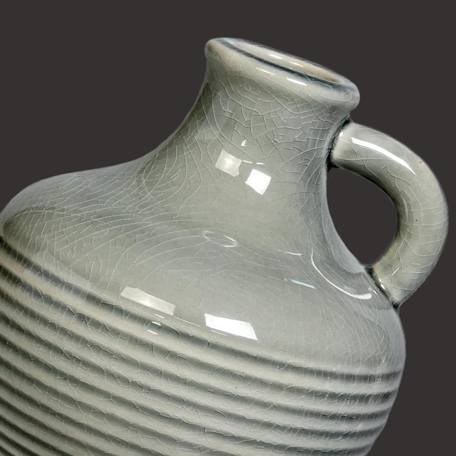 Small Modern Boho Vase / 6 Inch / Gray - 6