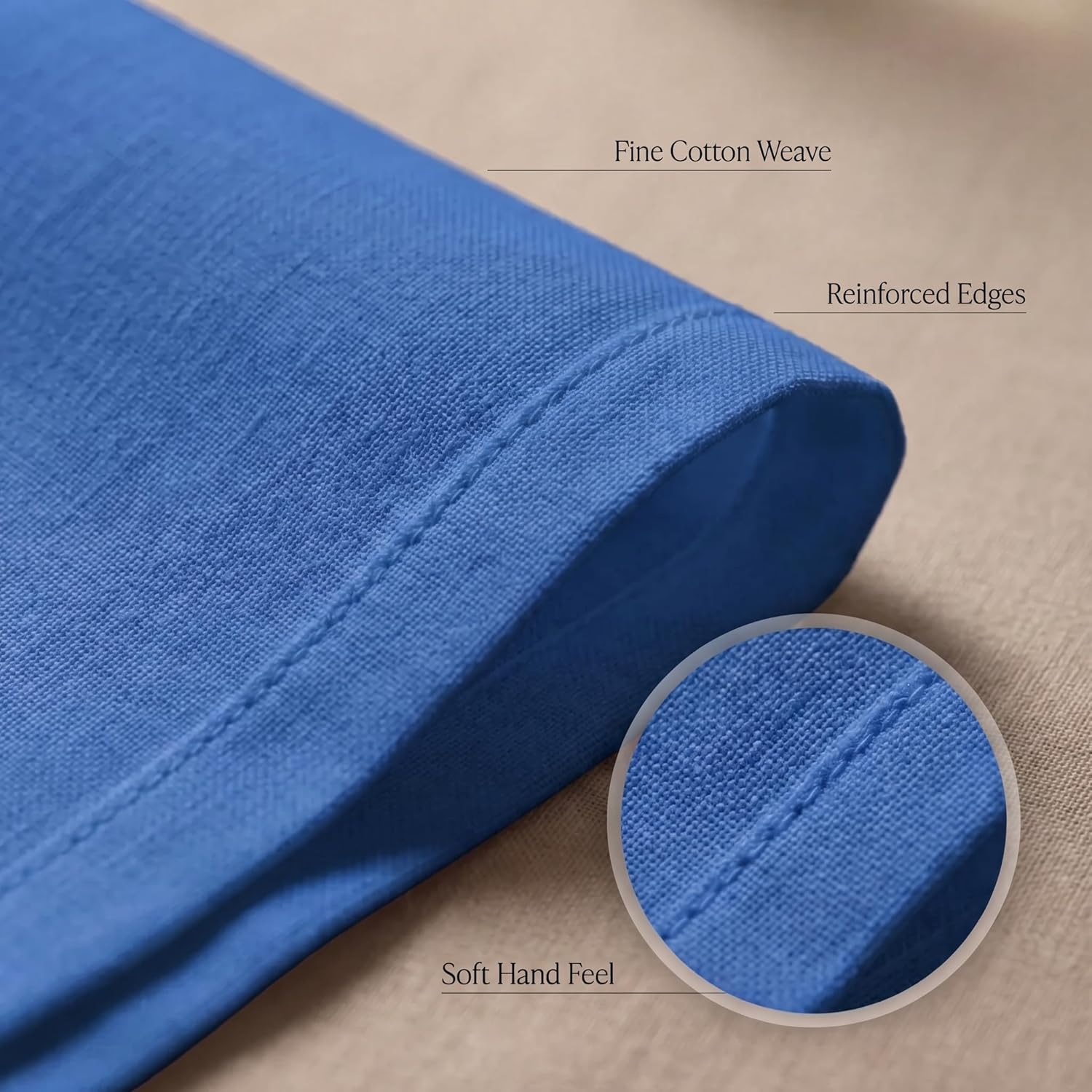 Urban Villa Cloth Napkins Cotton 20x20 (Set of 12) Royal Blue