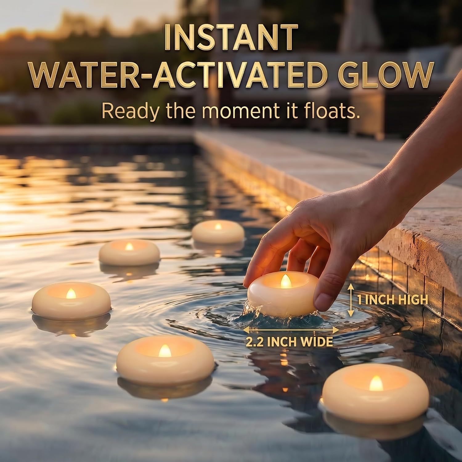 48 Flameless LED Candles, 2.2-Inch Plastic Battery Operated Tealights, Glow Time Over 200 Hours, Cozy Romantic White